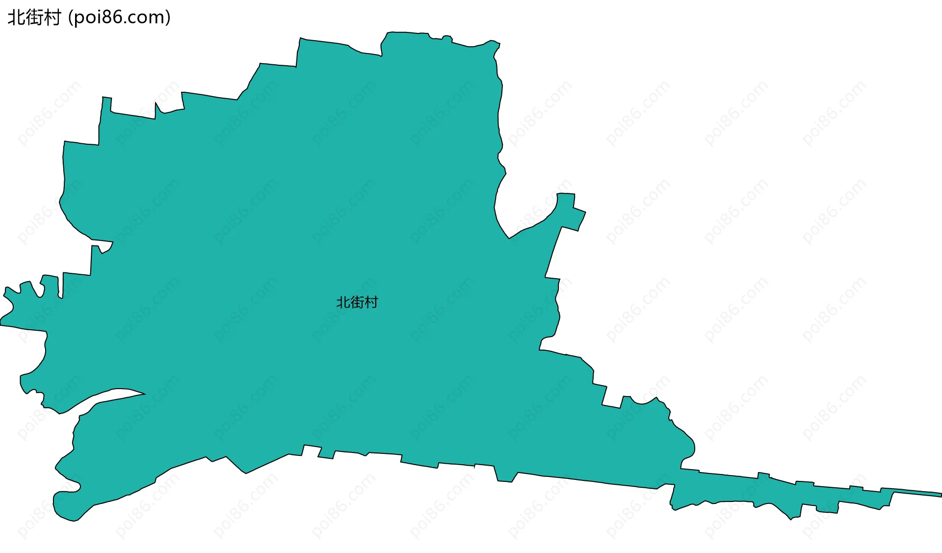 北街村边界地图