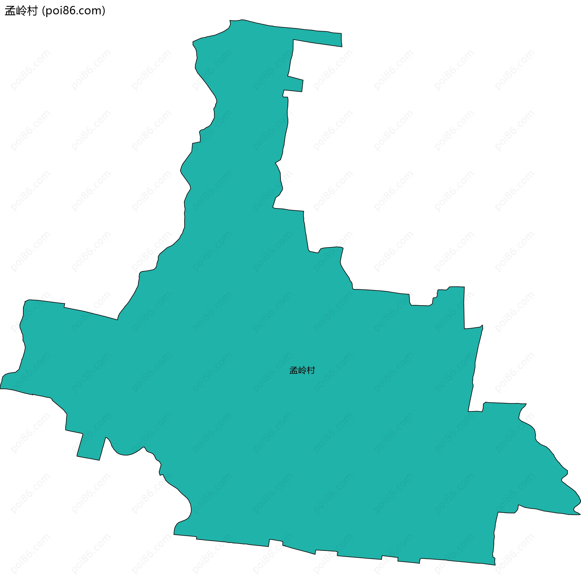 孟岭村边界地图
