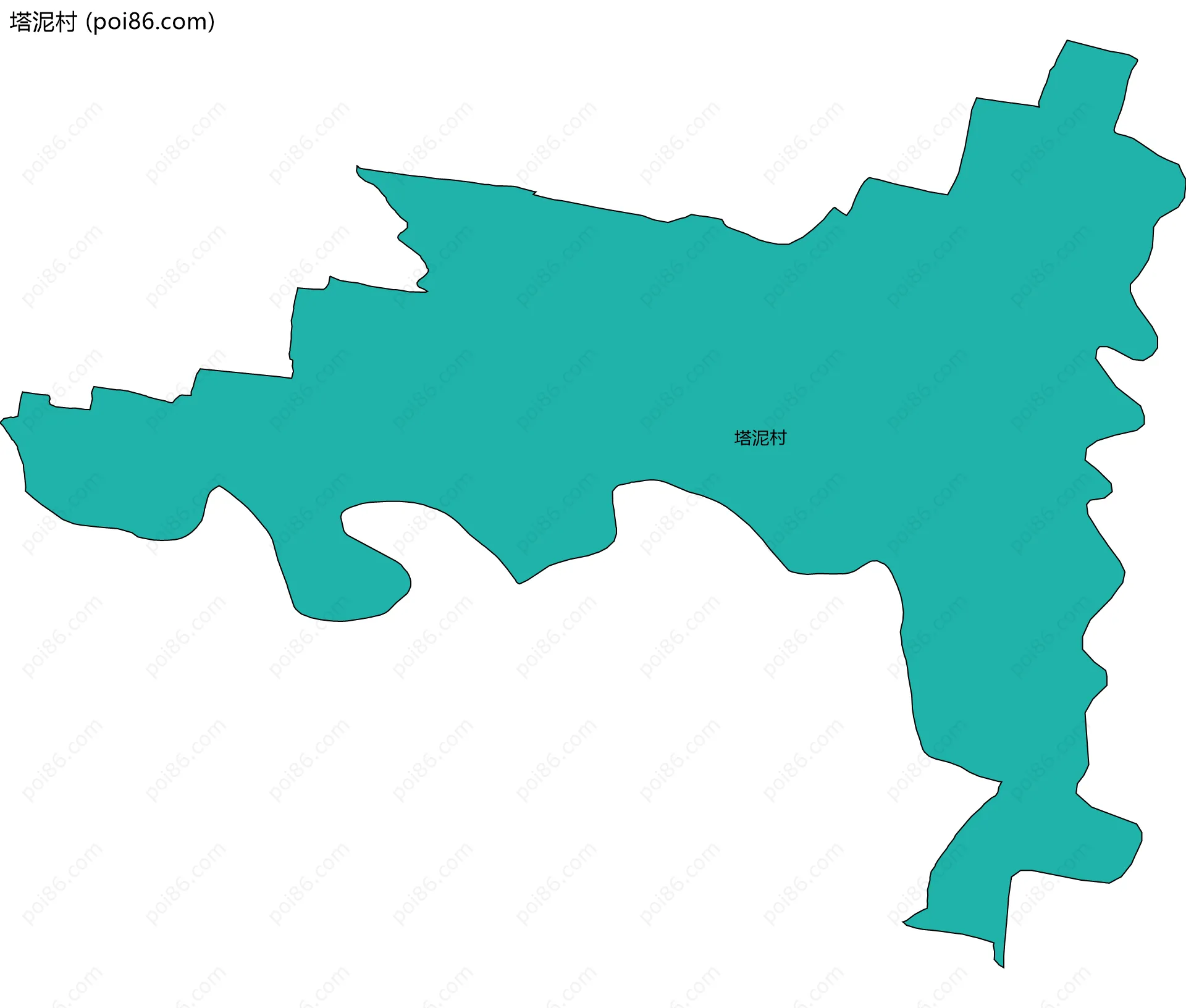 塔泥村边界地图
