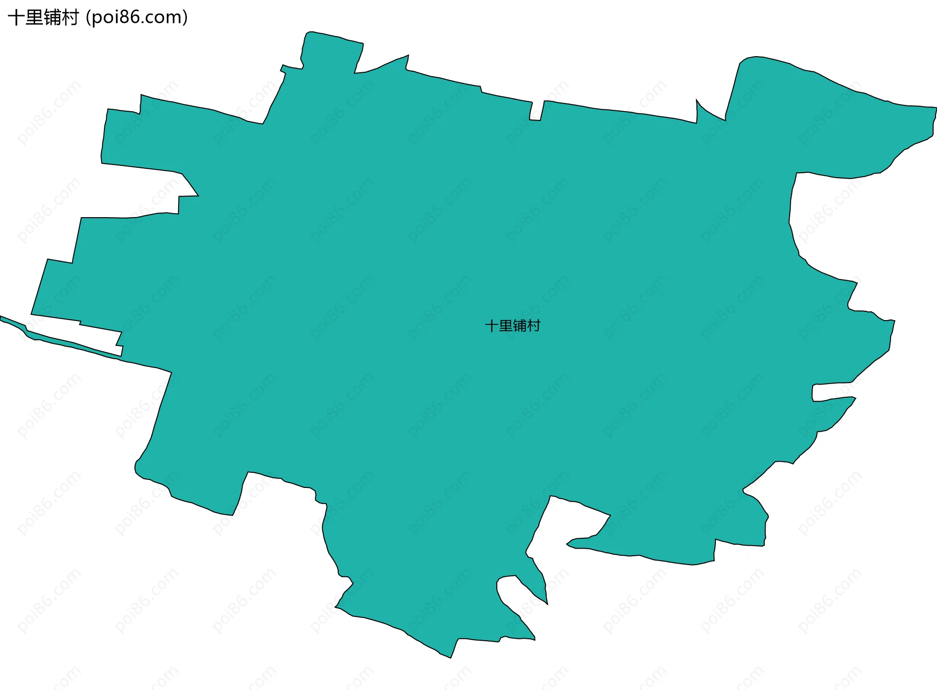 十里铺村边界地图