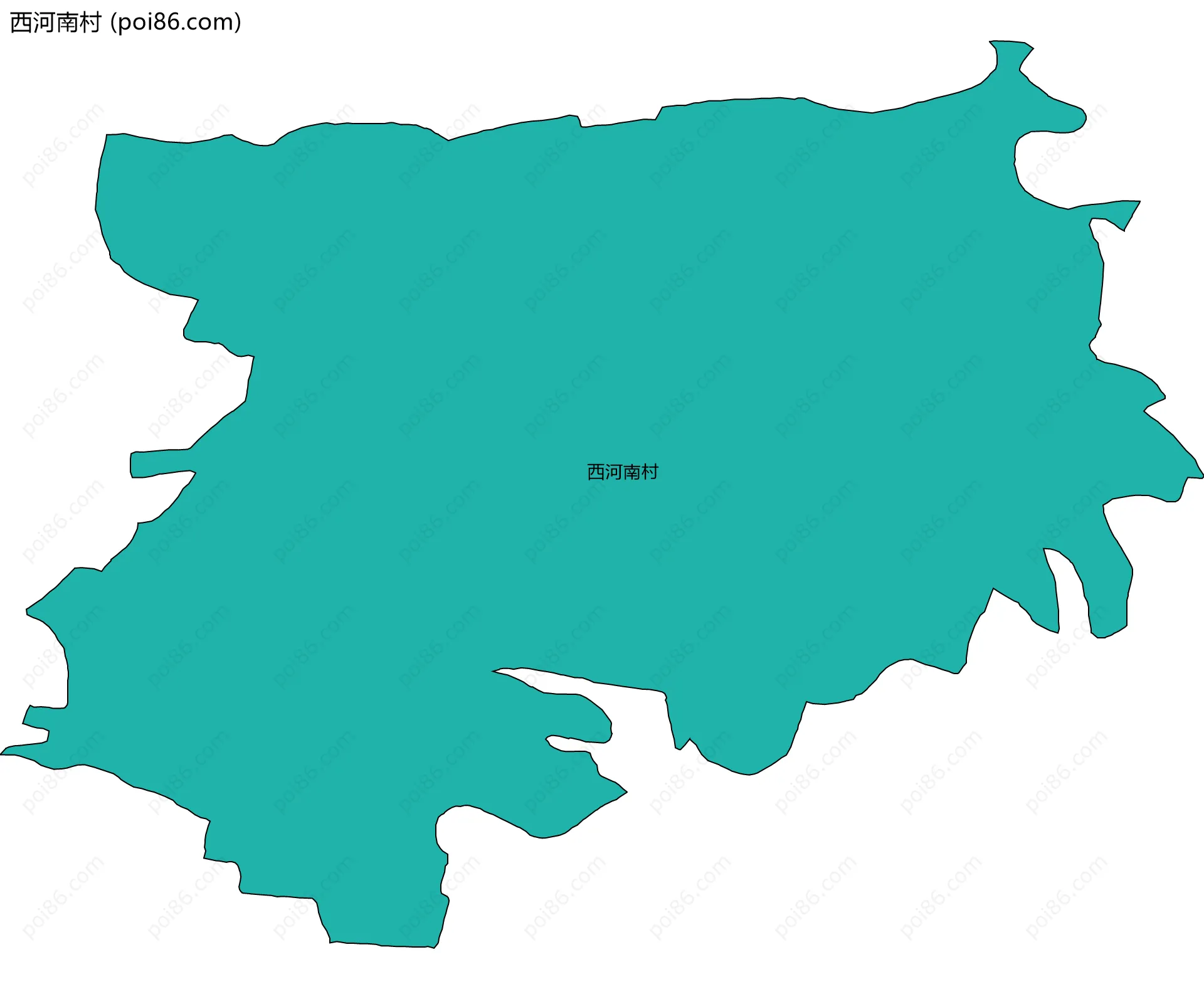 西河南村边界地图
