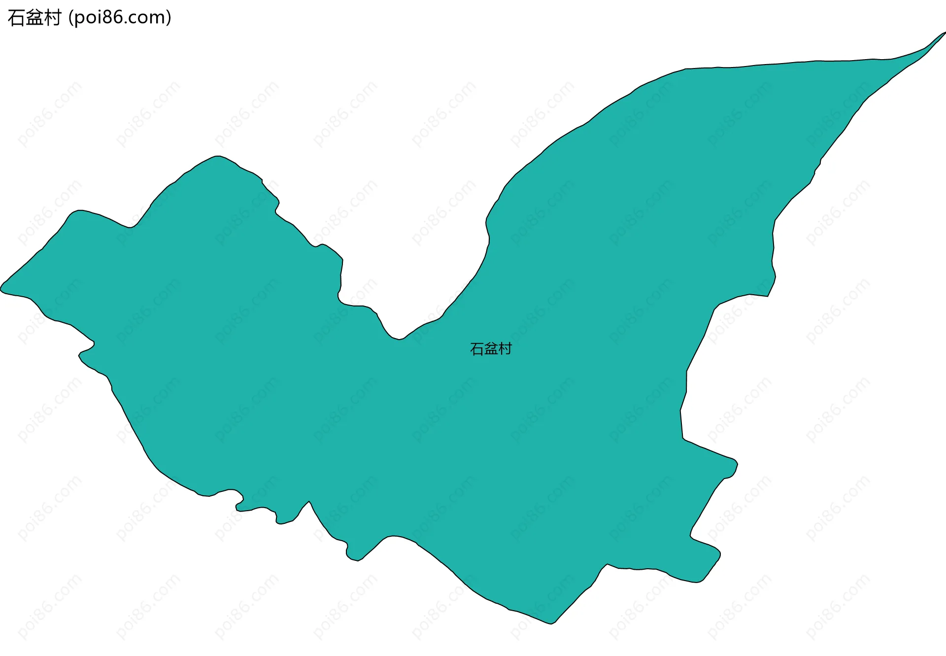 石盆村边界地图