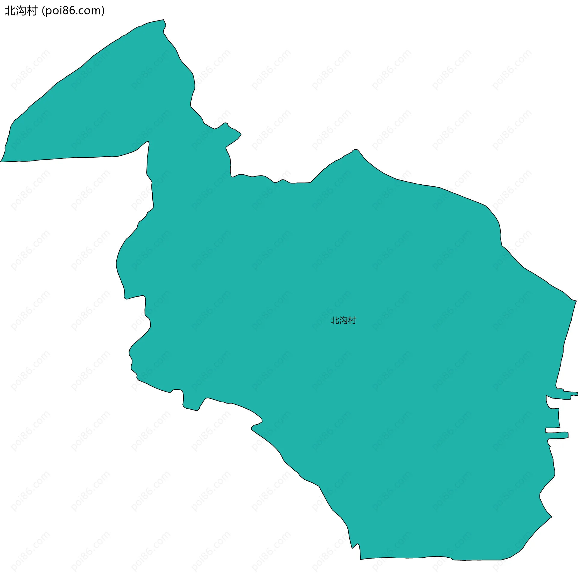 北沟村边界地图