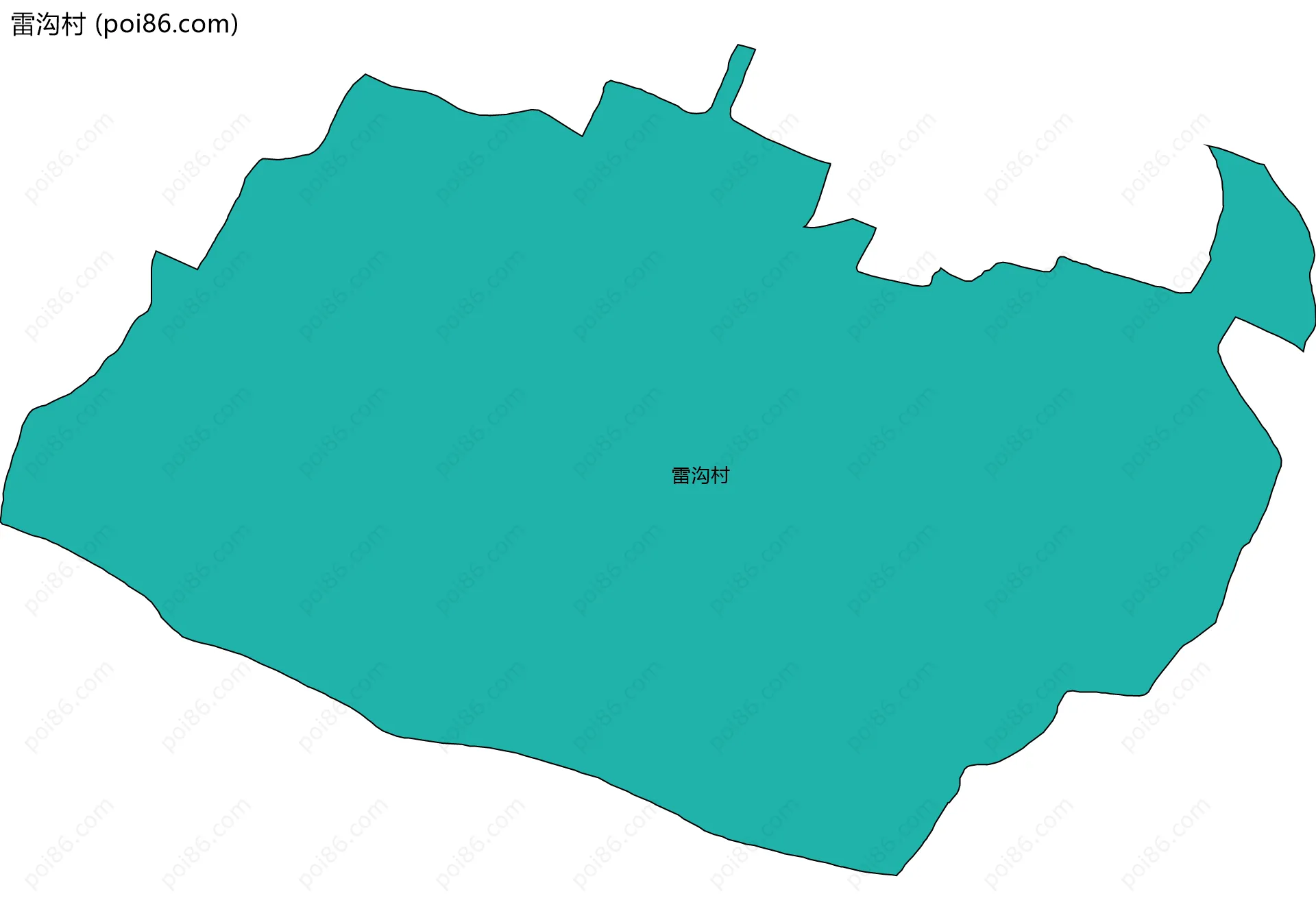 雷沟村边界地图