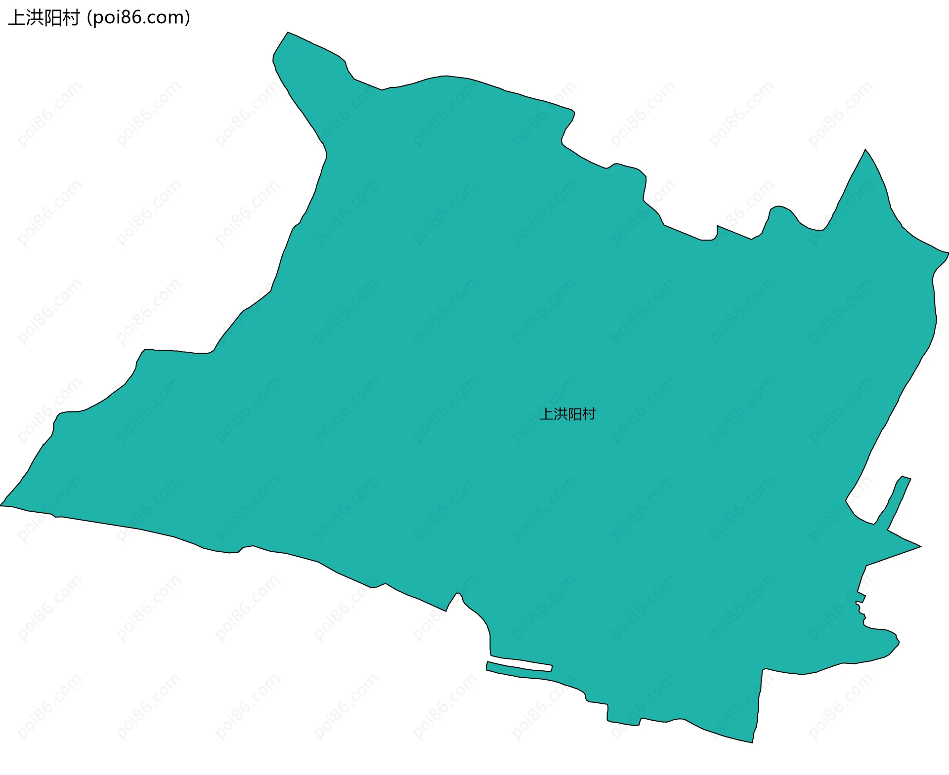 上洪阳村边界地图