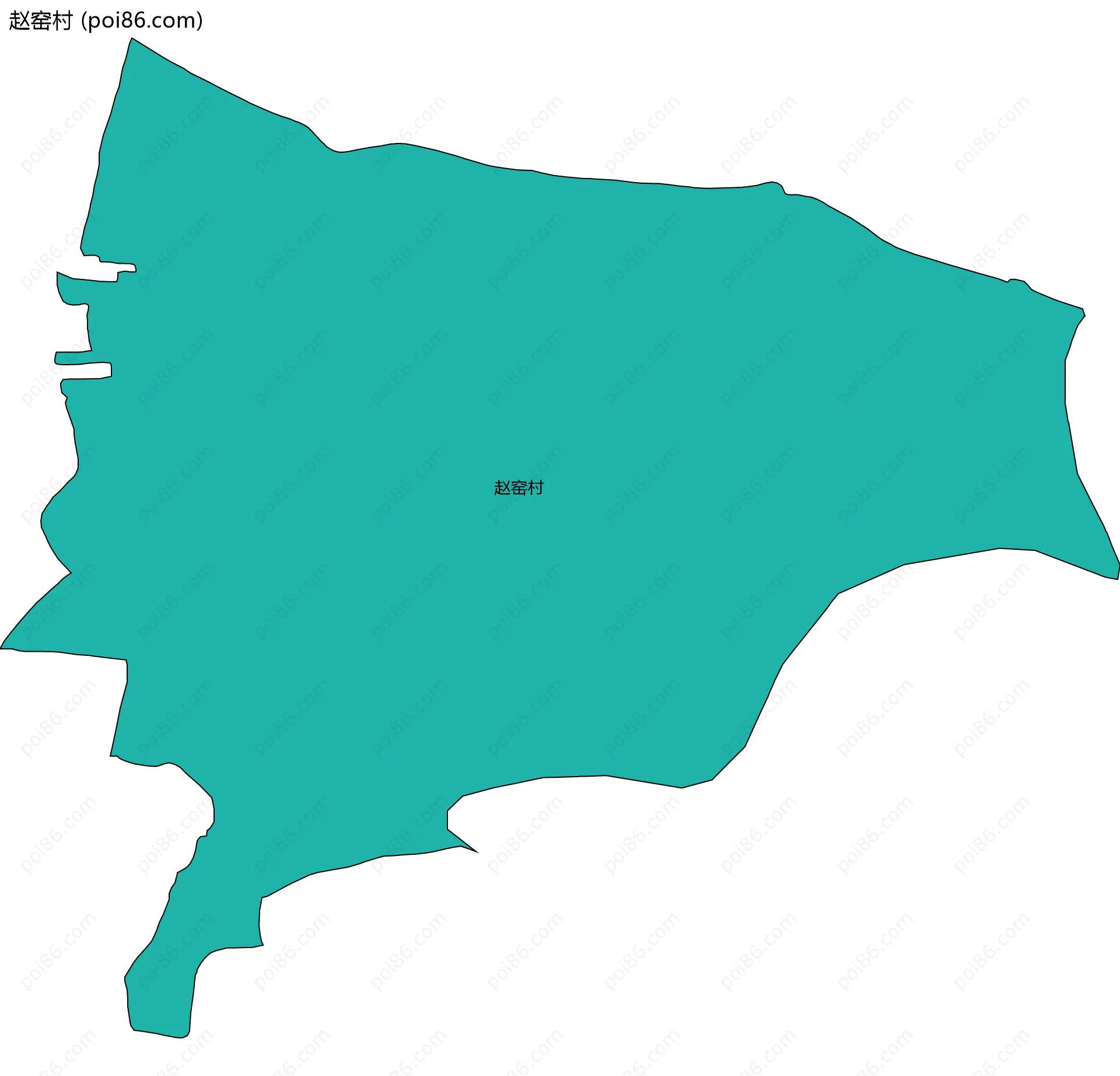 赵窑村边界地图