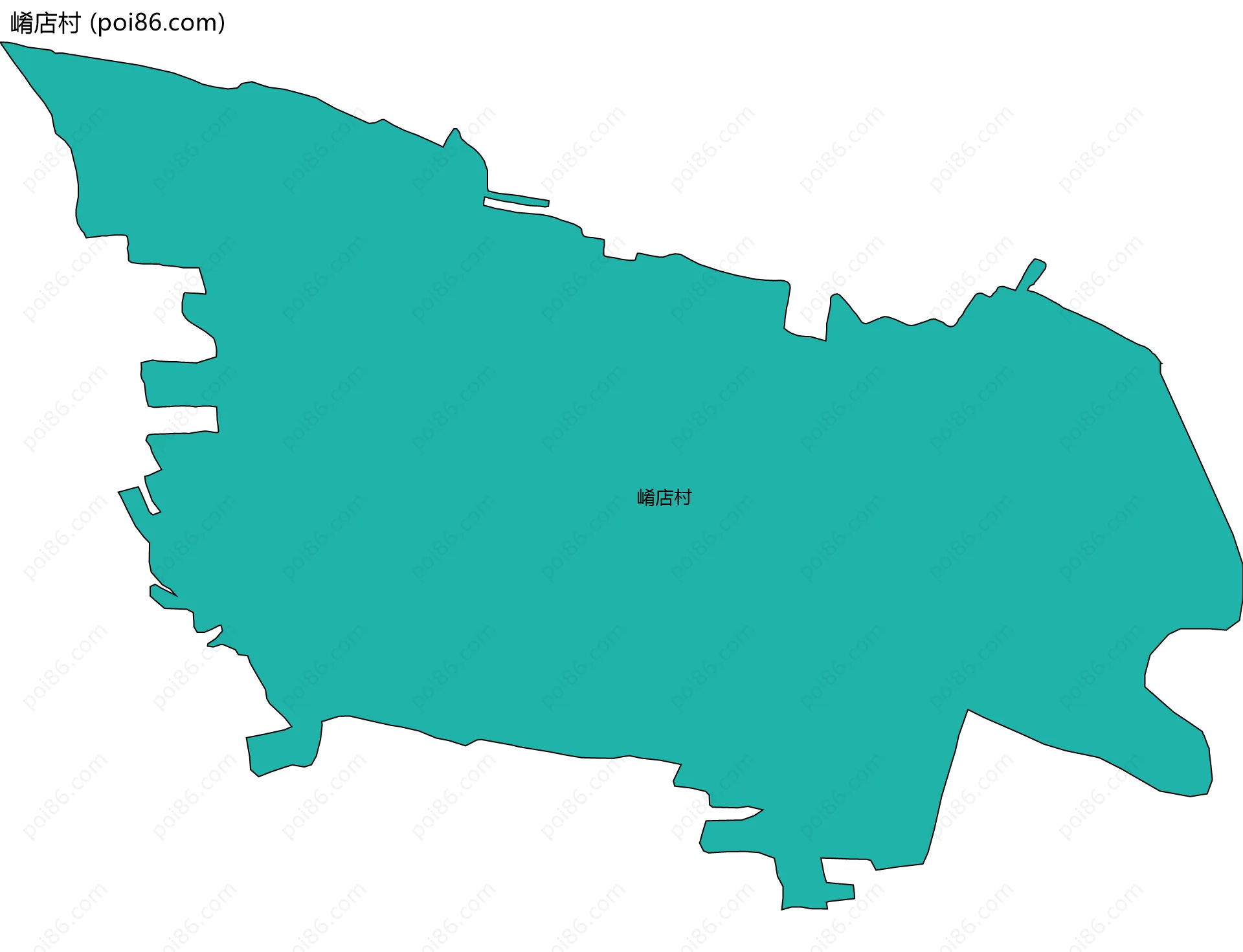 崤店村边界地图