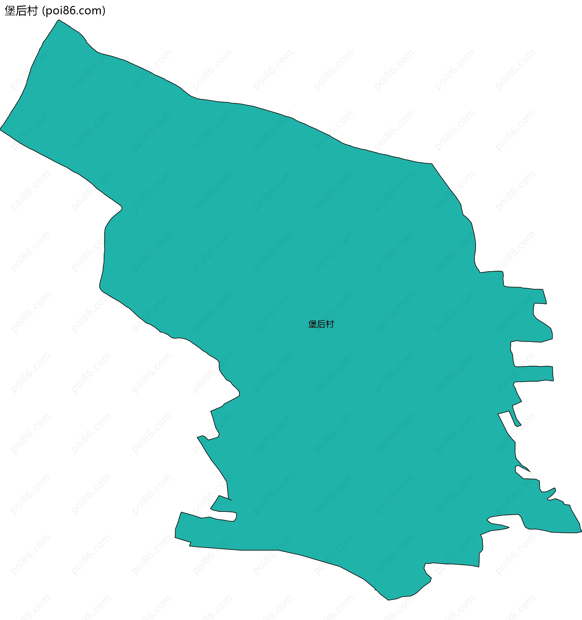 堡后村边界地图