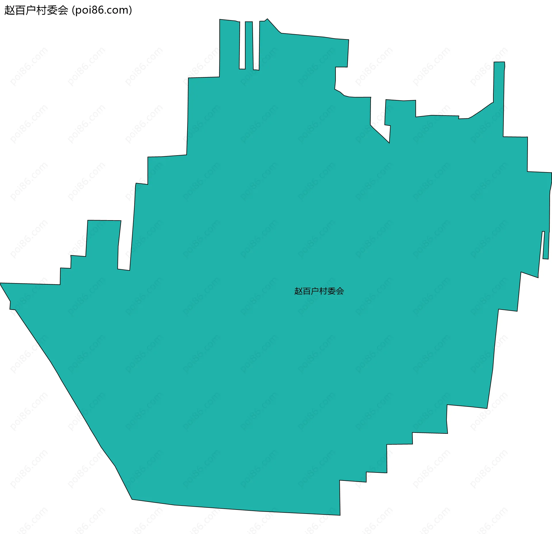 赵百户村委会边界地图