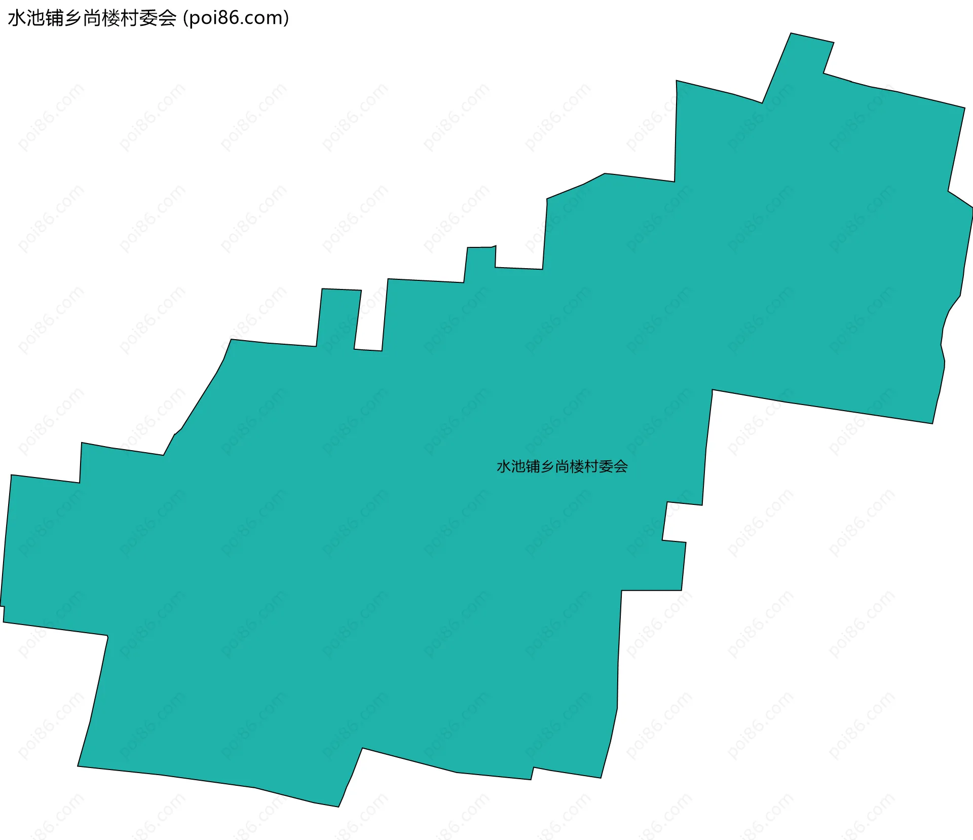 水池铺乡尚楼村委会边界地图