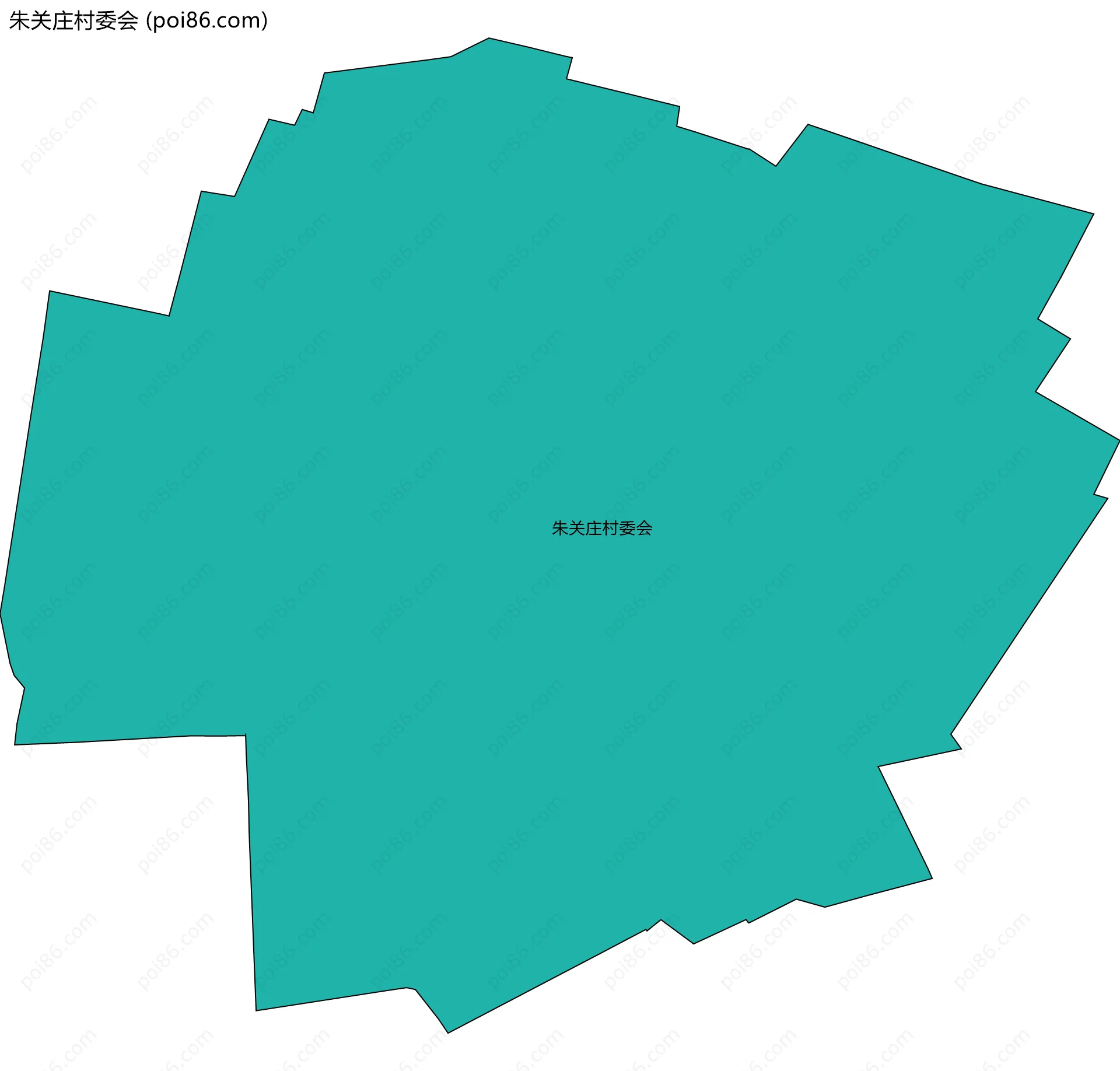 朱关庄村委会边界地图