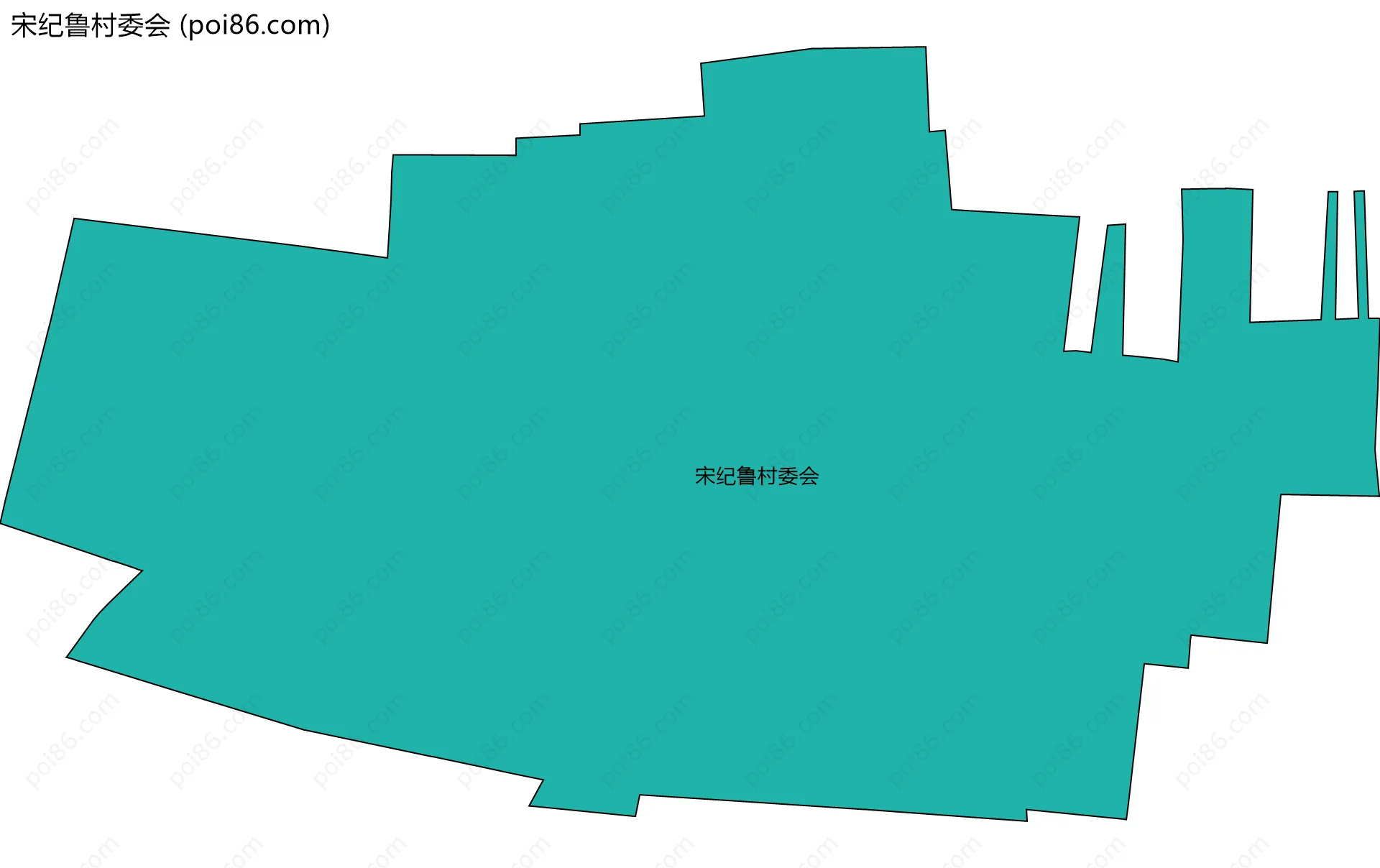 宋纪鲁村委会边界地图