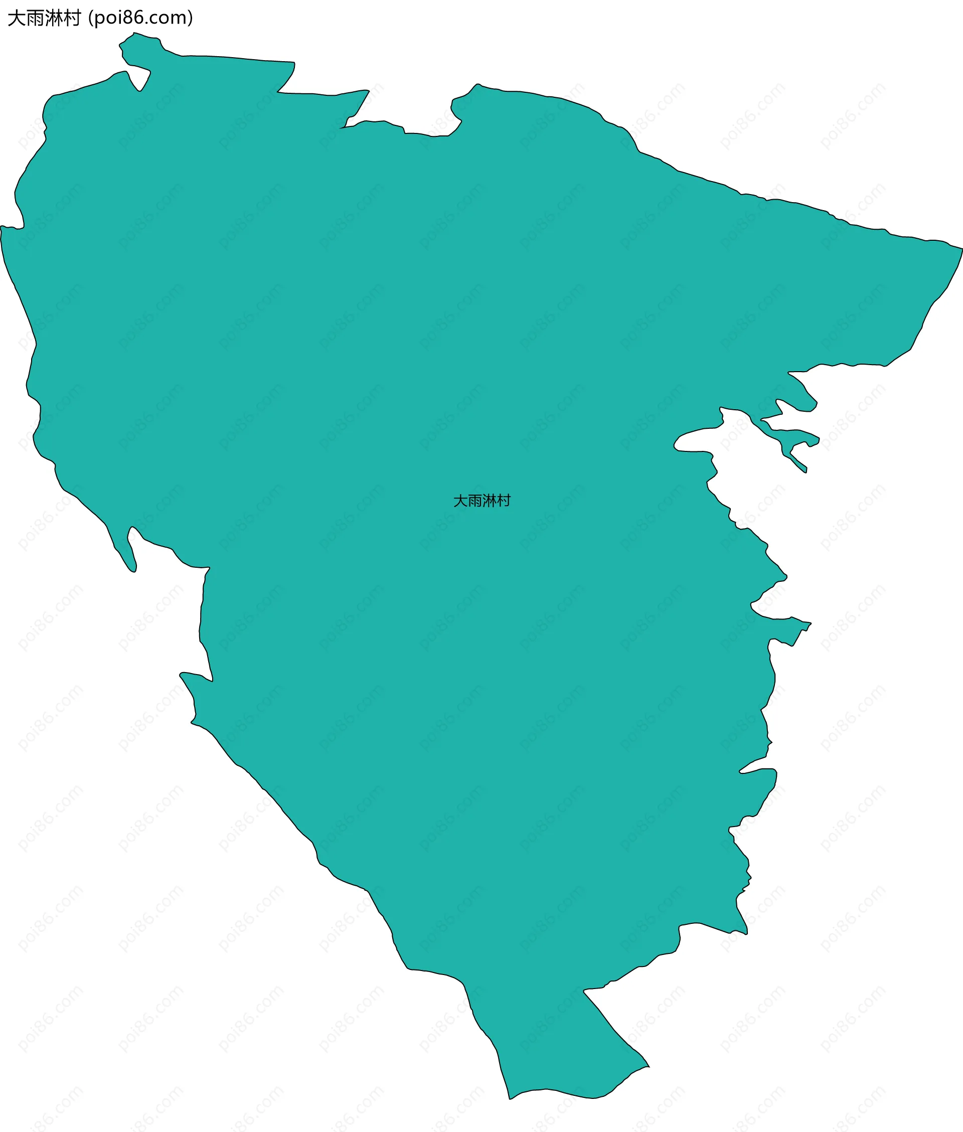 大雨淋村边界地图