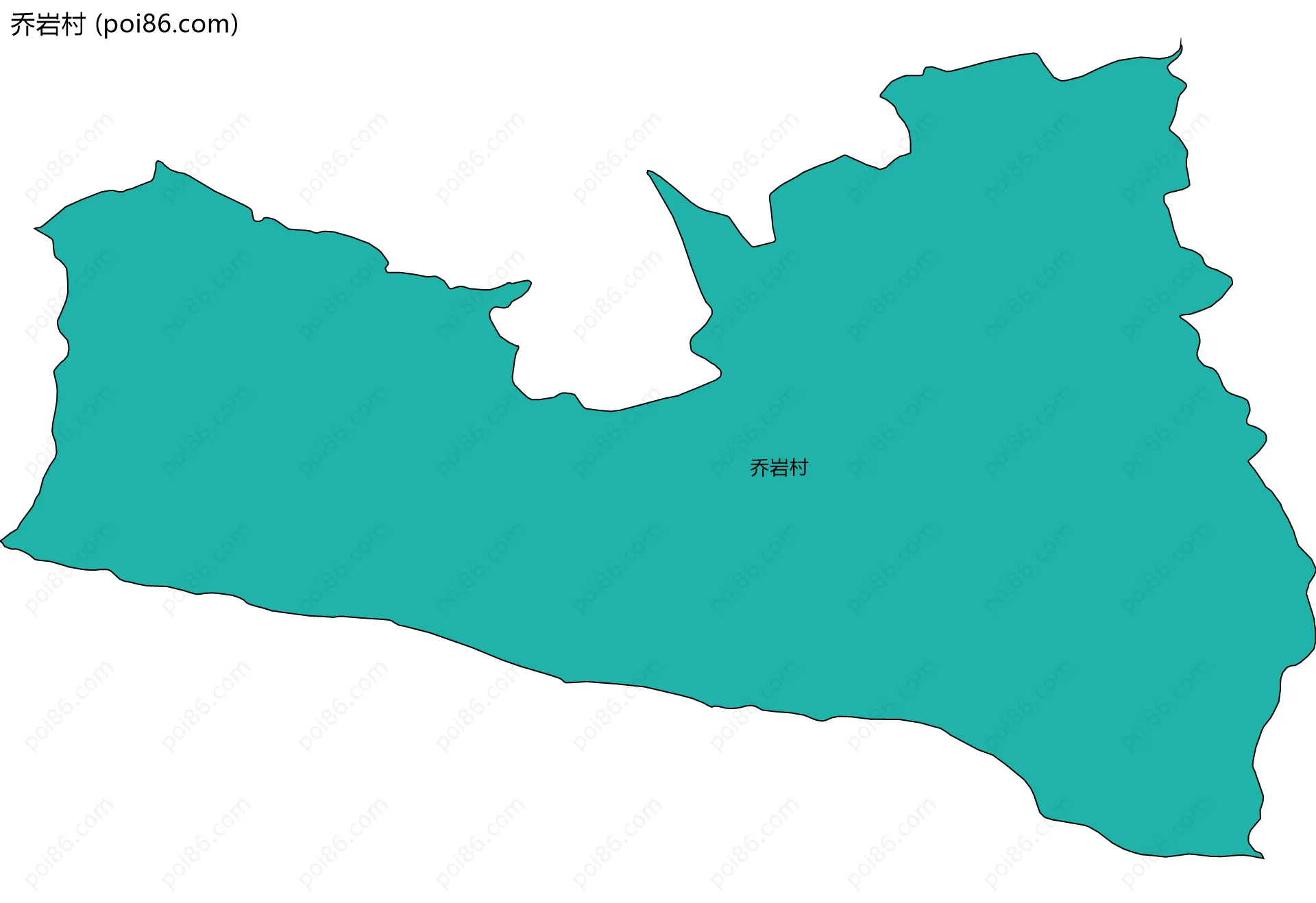 乔岩村边界地图