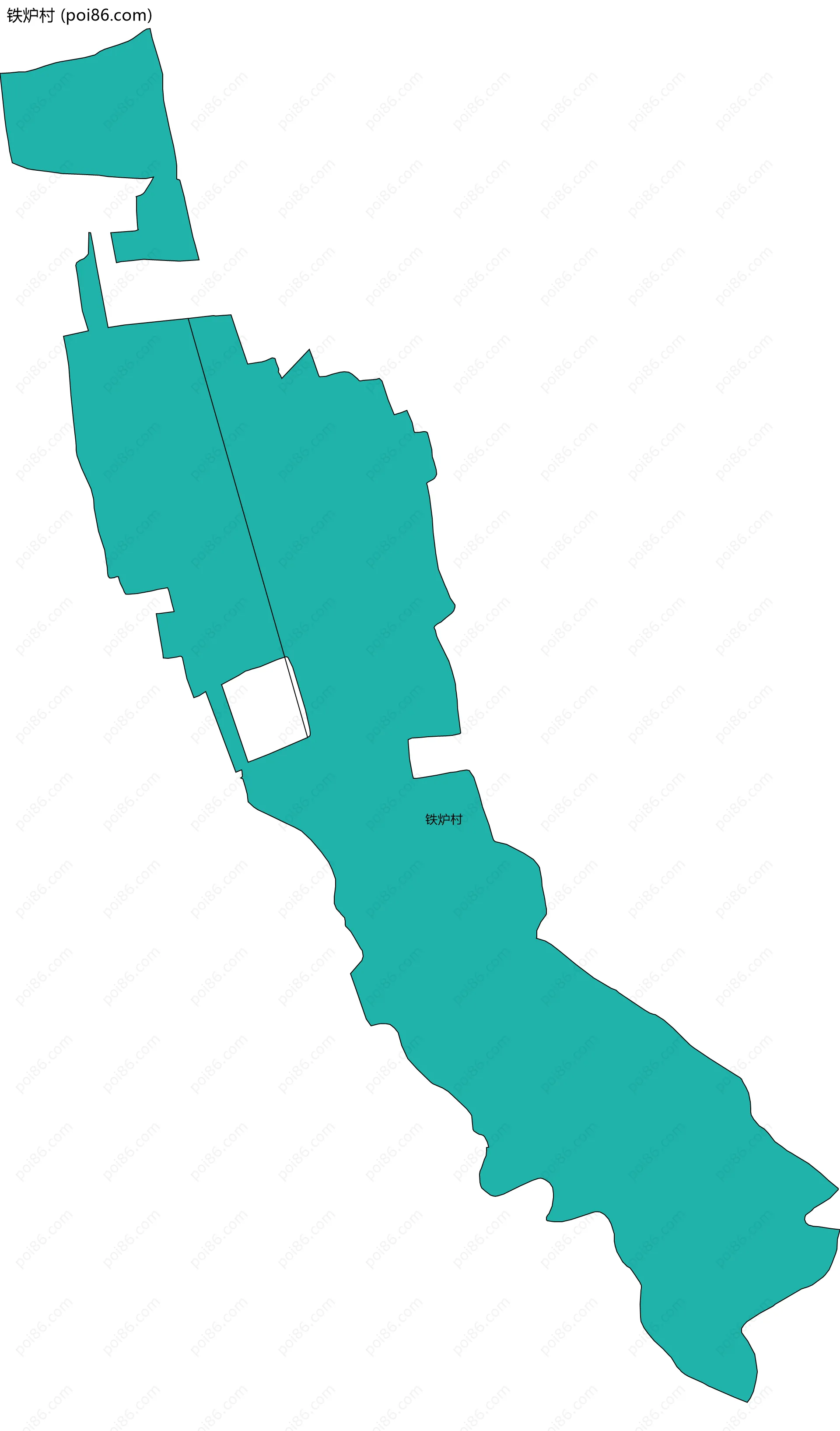 铁炉村边界地图