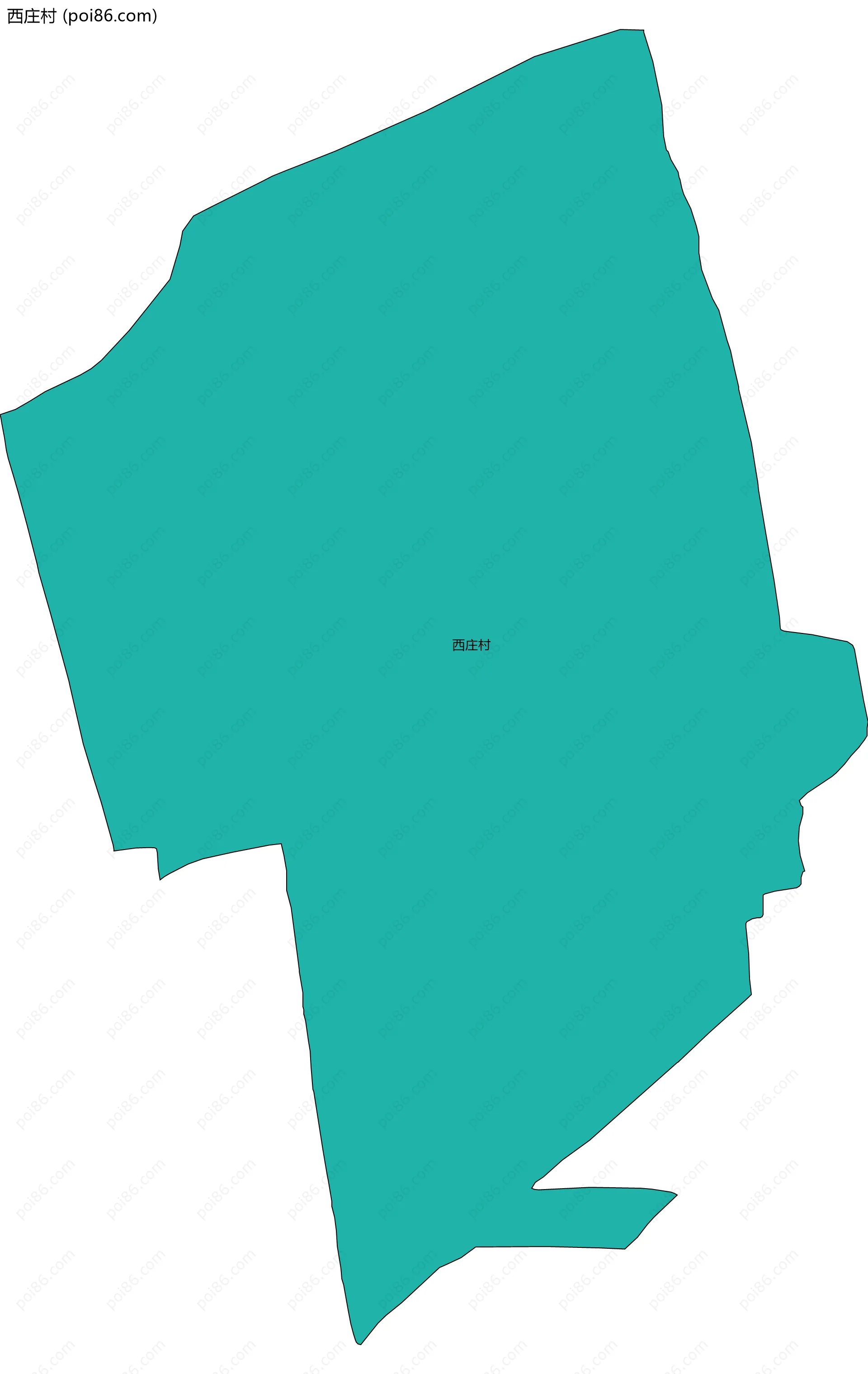 西庄村边界地图