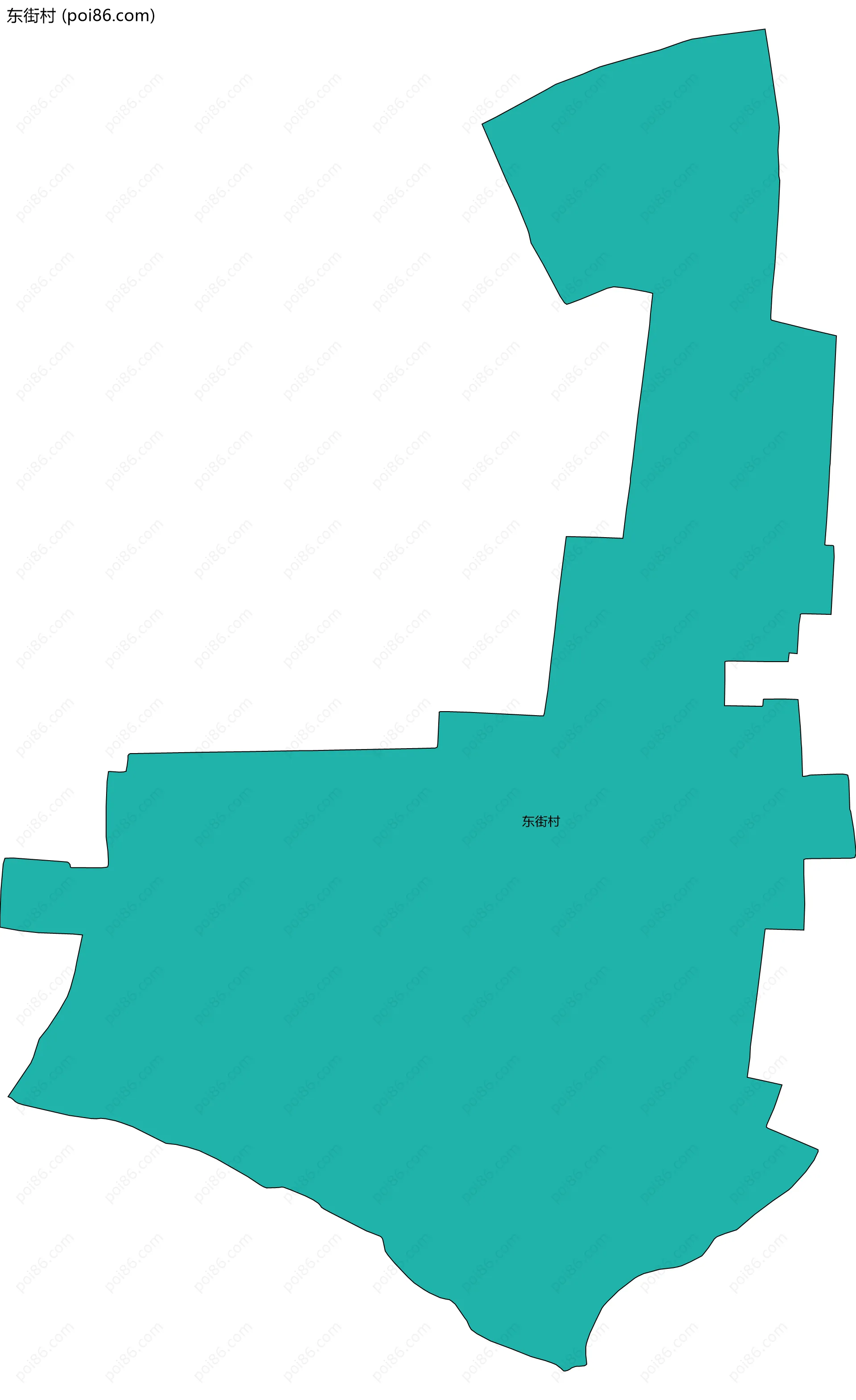 东街村边界地图