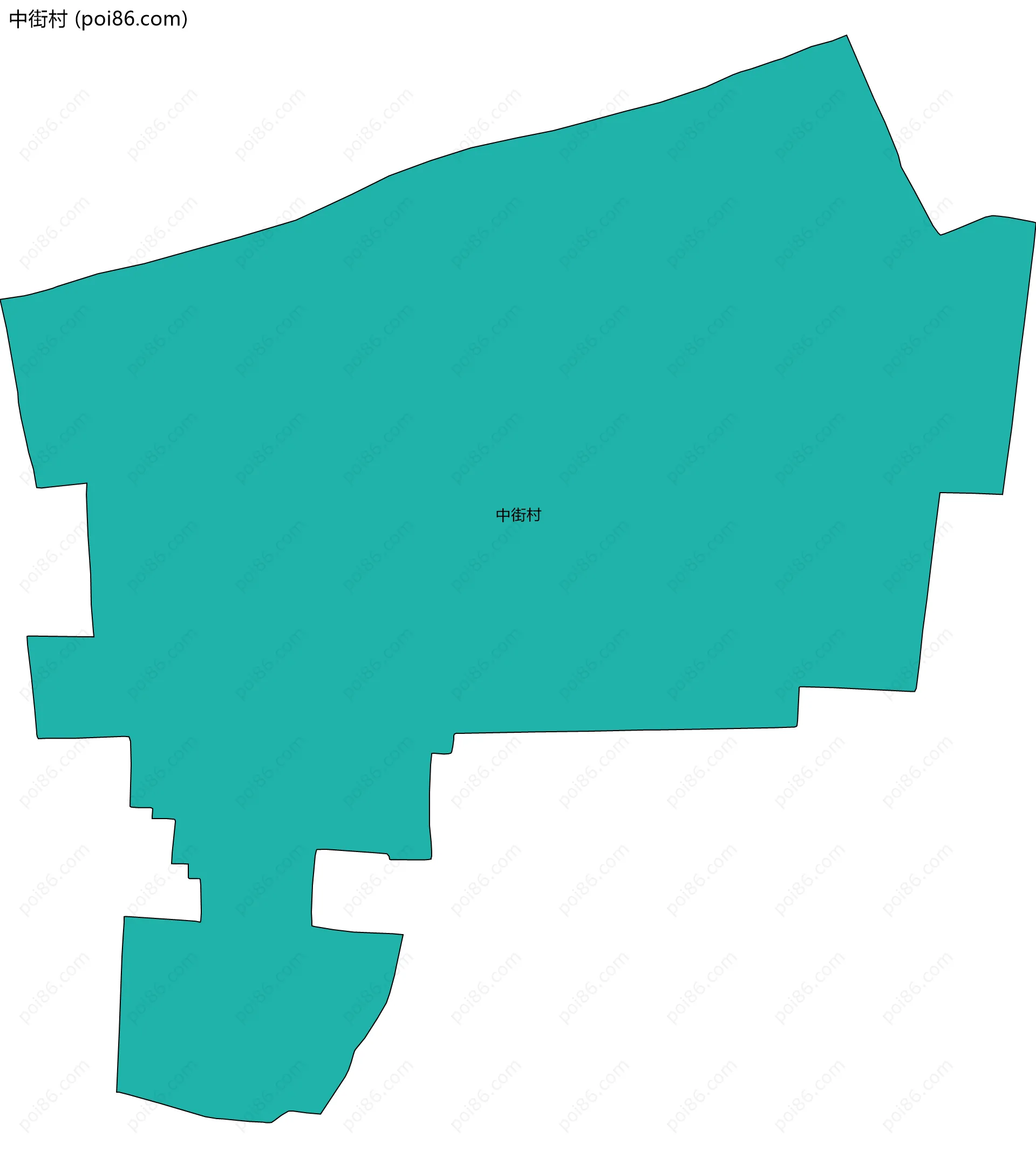 中街村边界地图