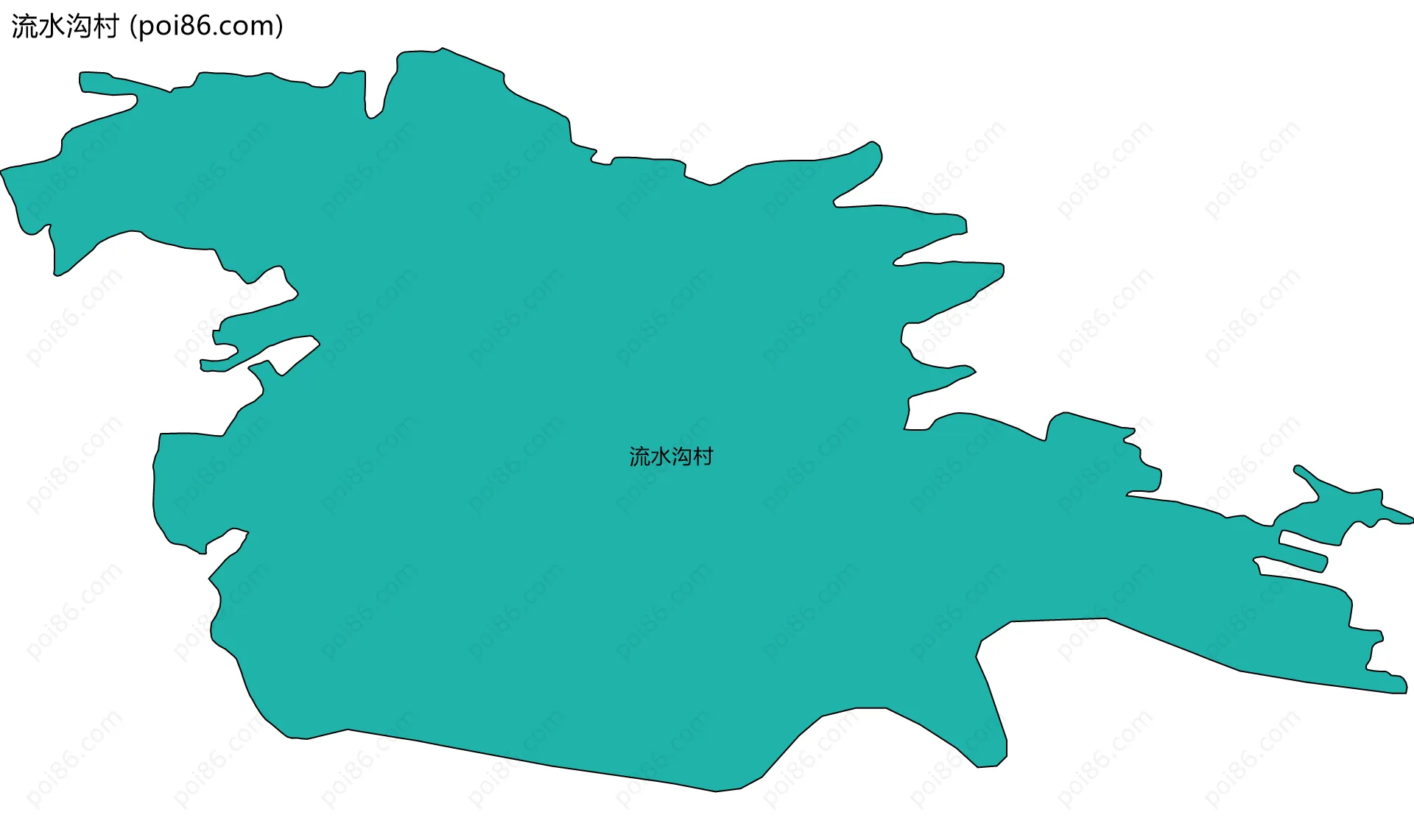 流水沟村边界地图