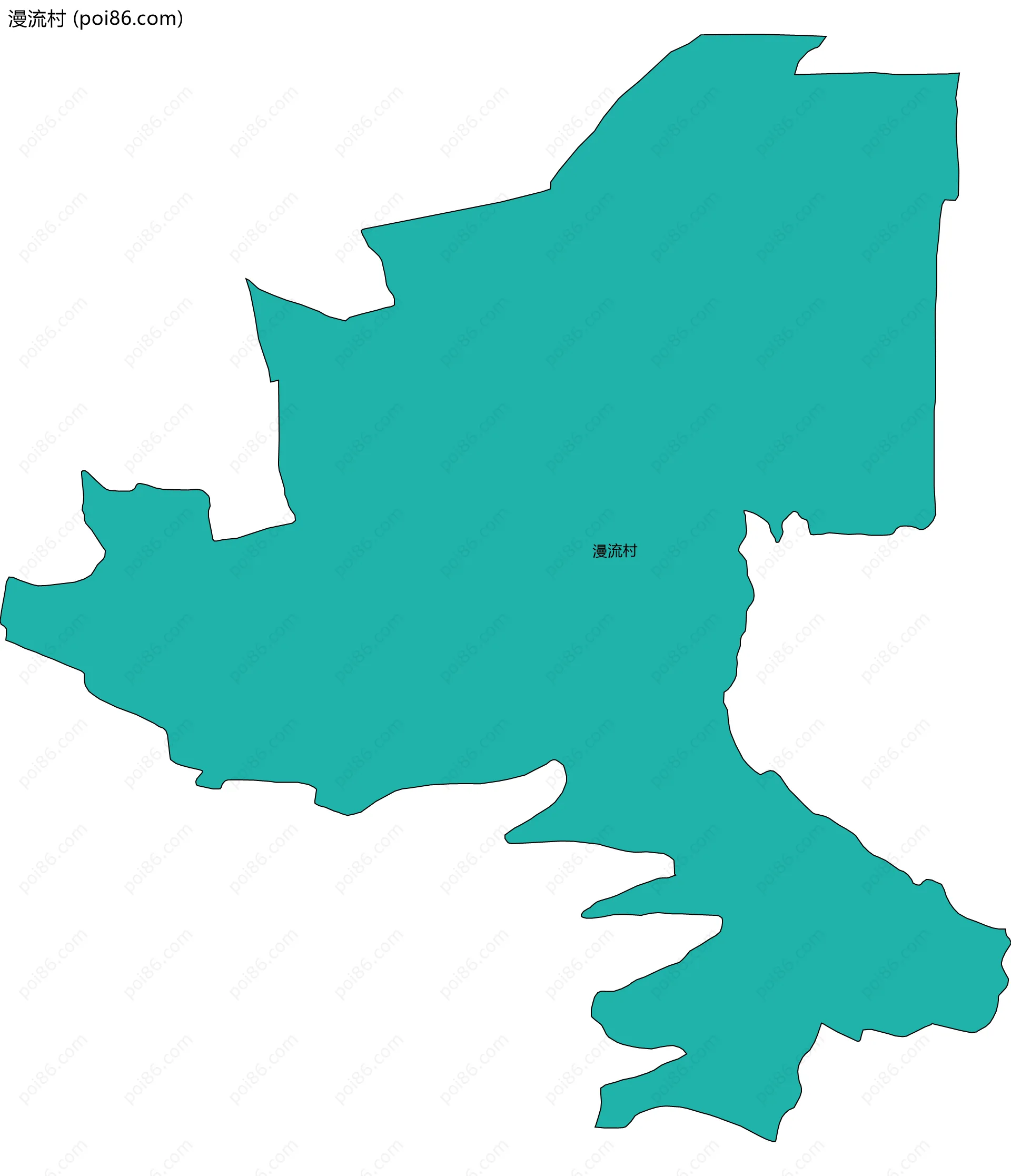 漫流村边界地图