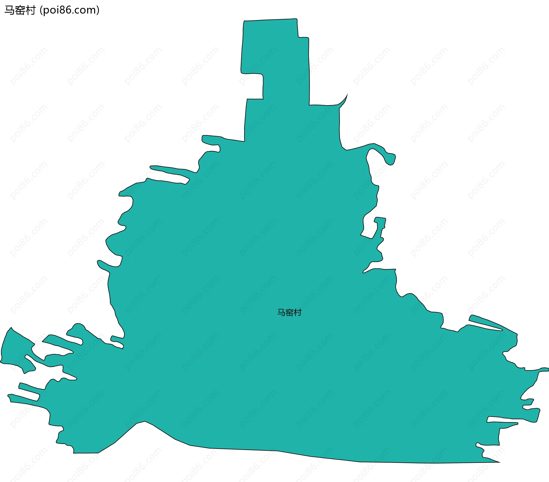 马窑村边界地图