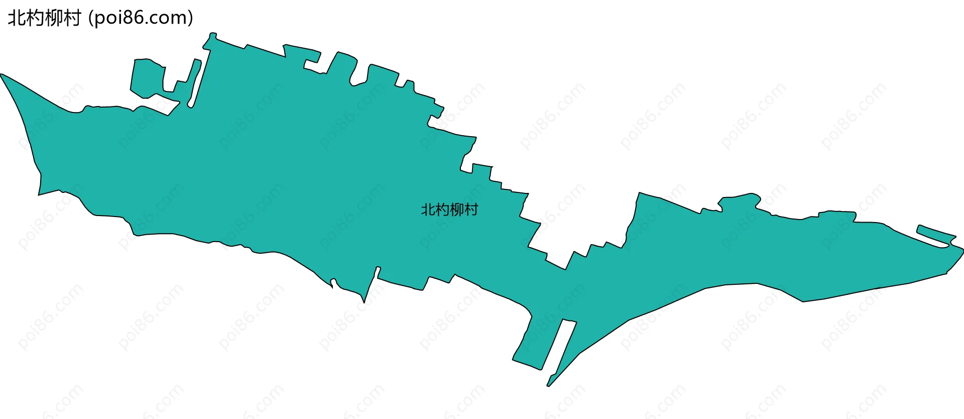 北杓柳村边界地图