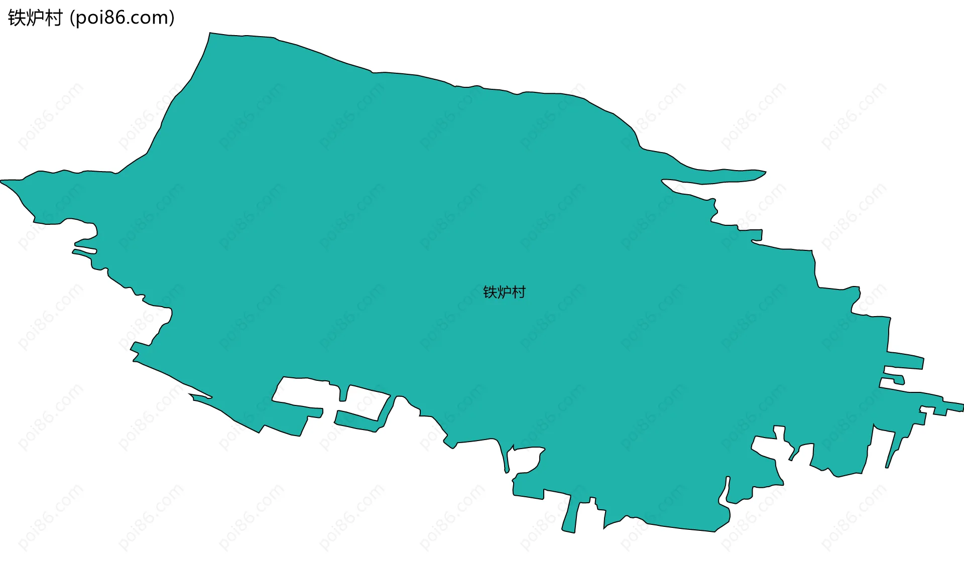 铁炉村边界地图