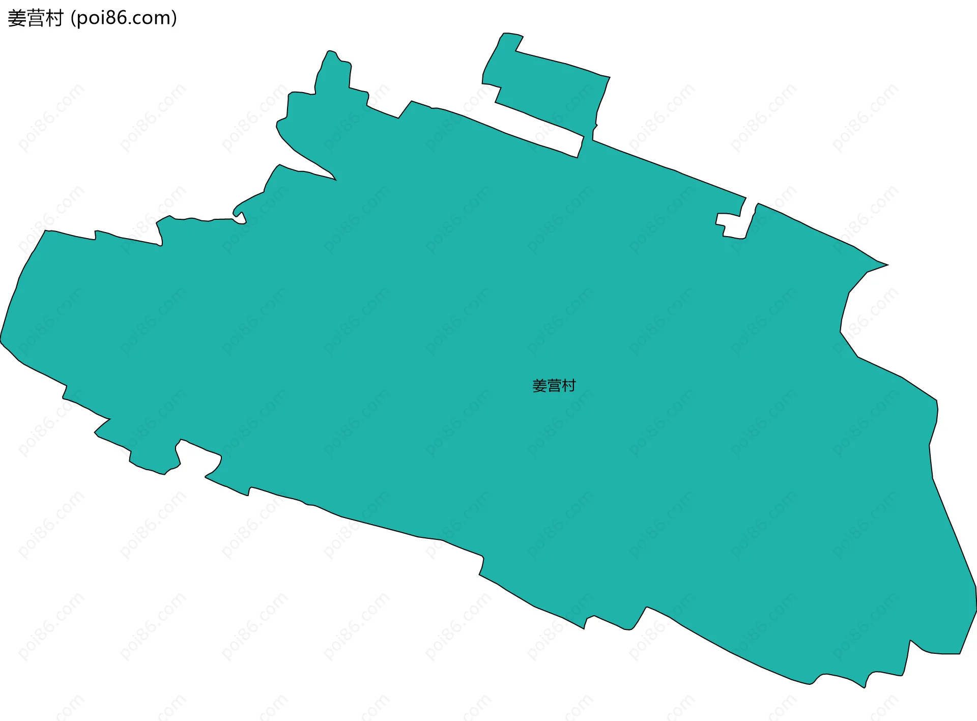 姜营村边界地图