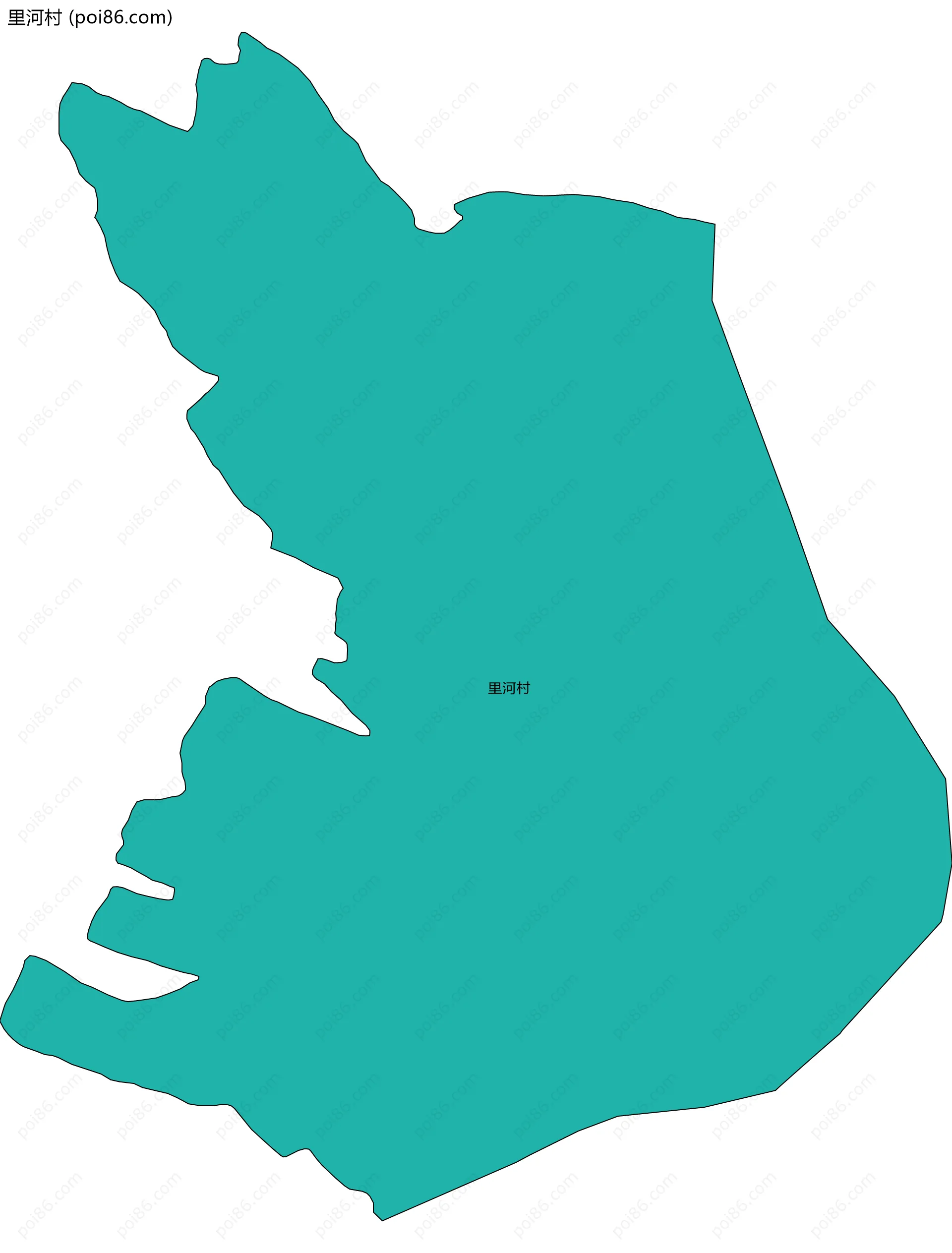 里河村边界地图