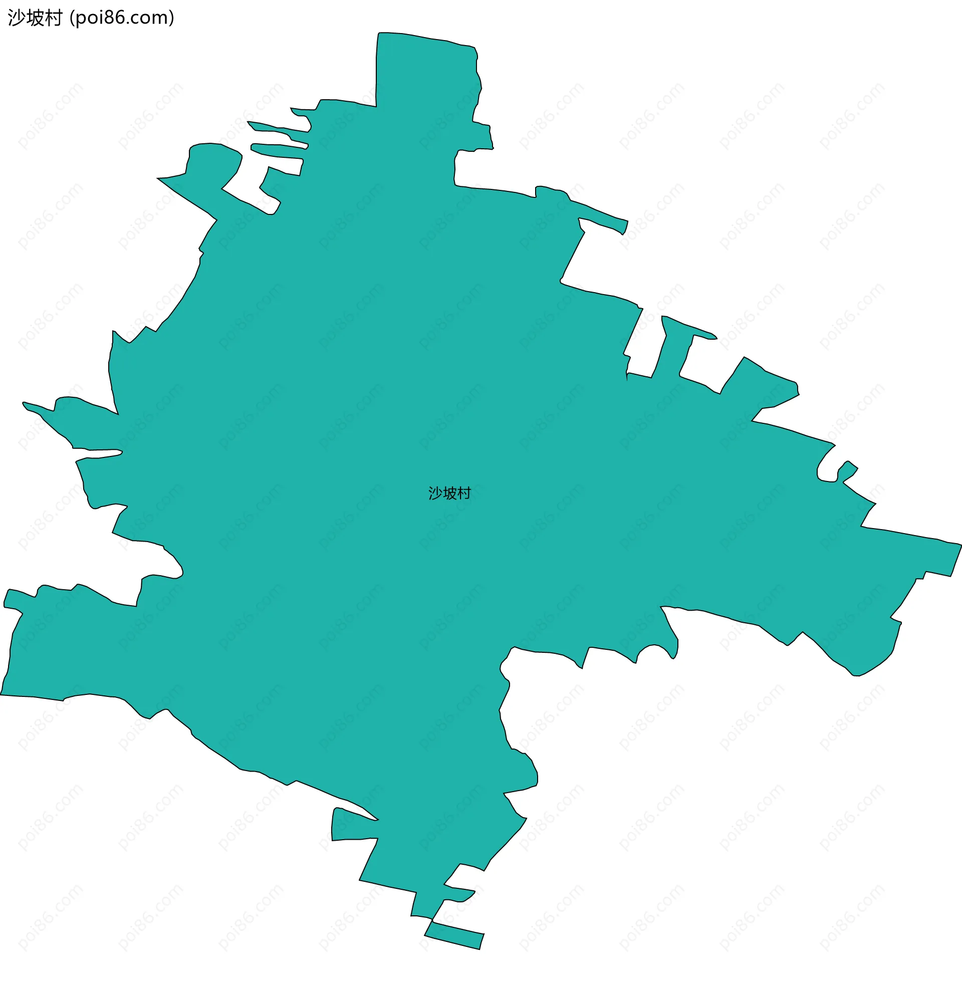 沙坡村边界地图