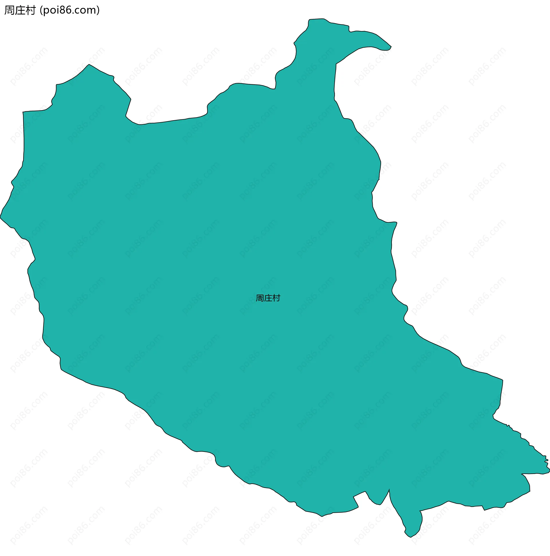 周庄村边界地图