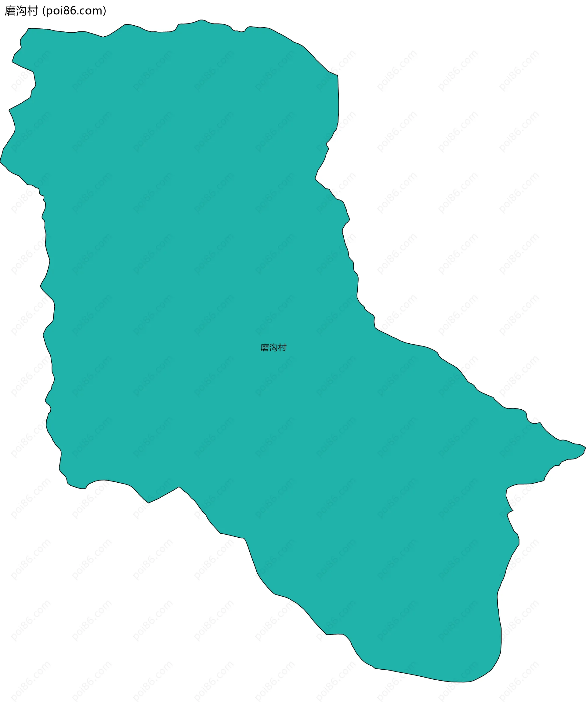 磨沟村边界地图