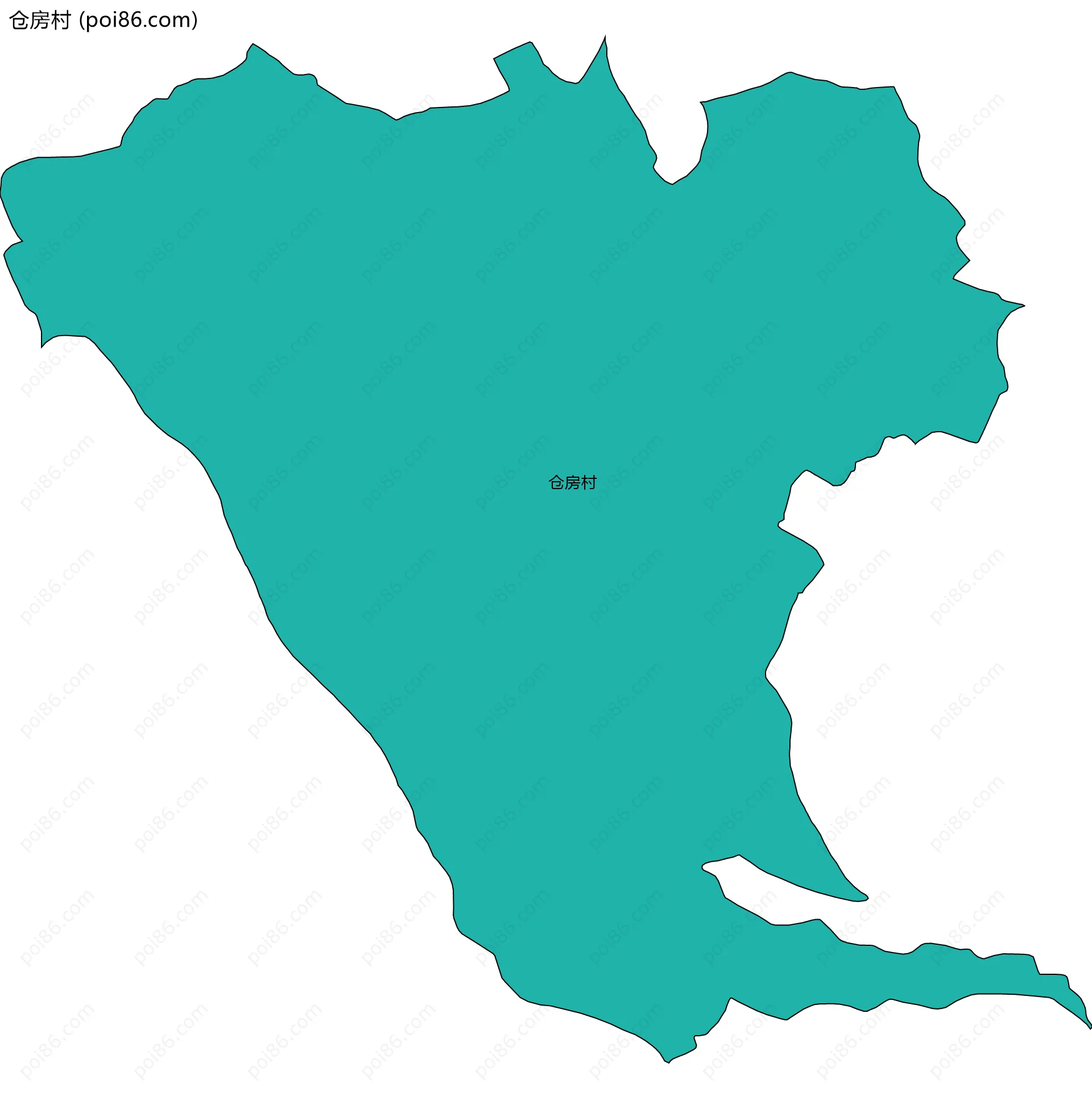 仓房村边界地图