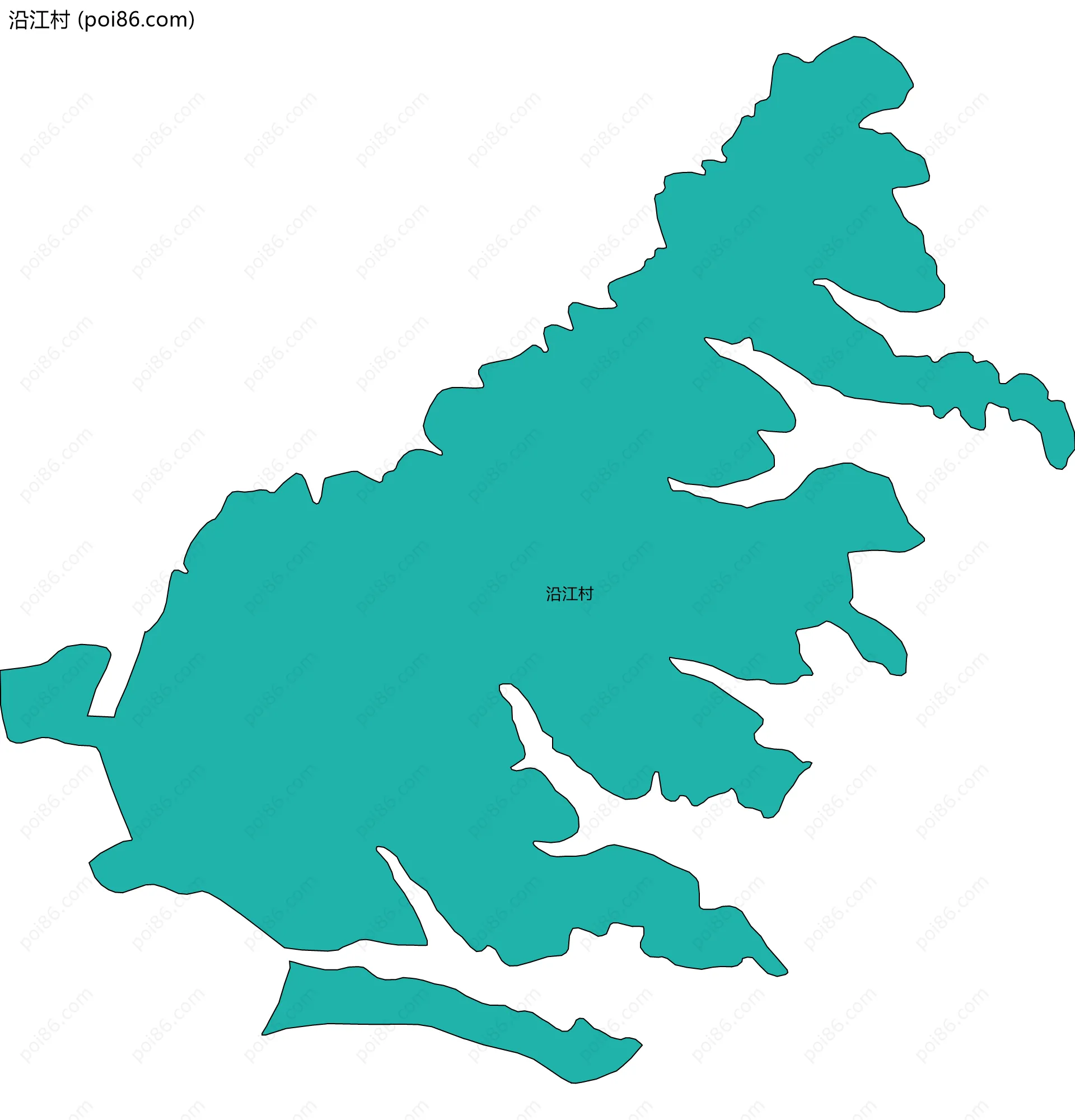 沿江村边界地图