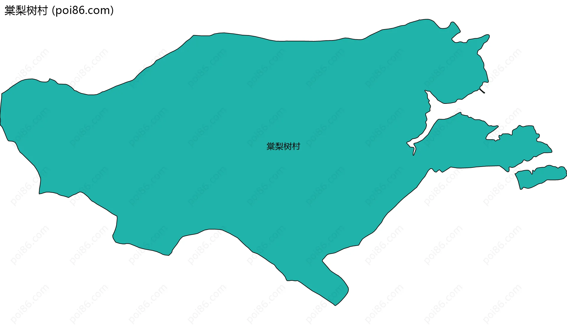 棠梨树村边界地图