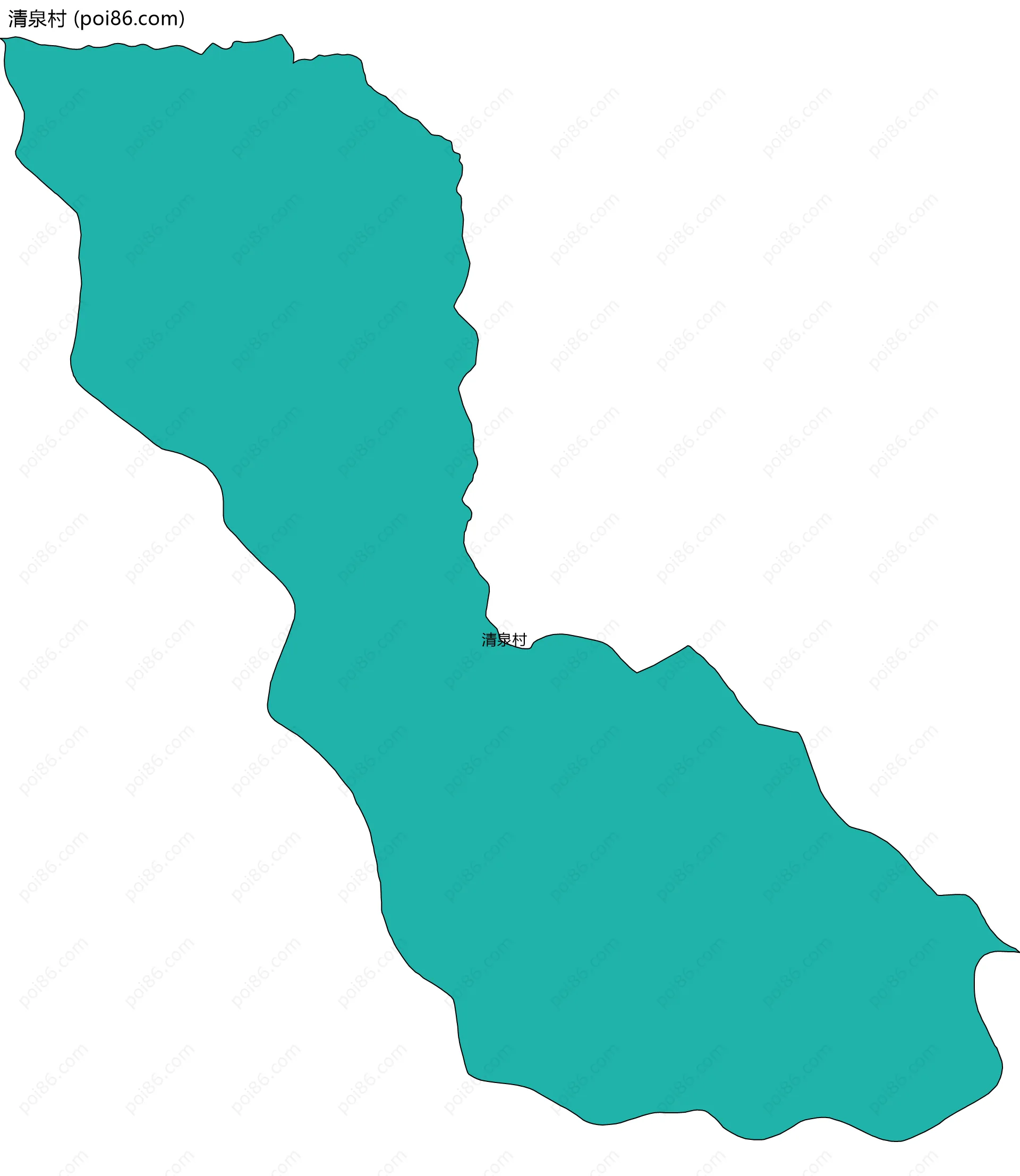 清泉村边界地图