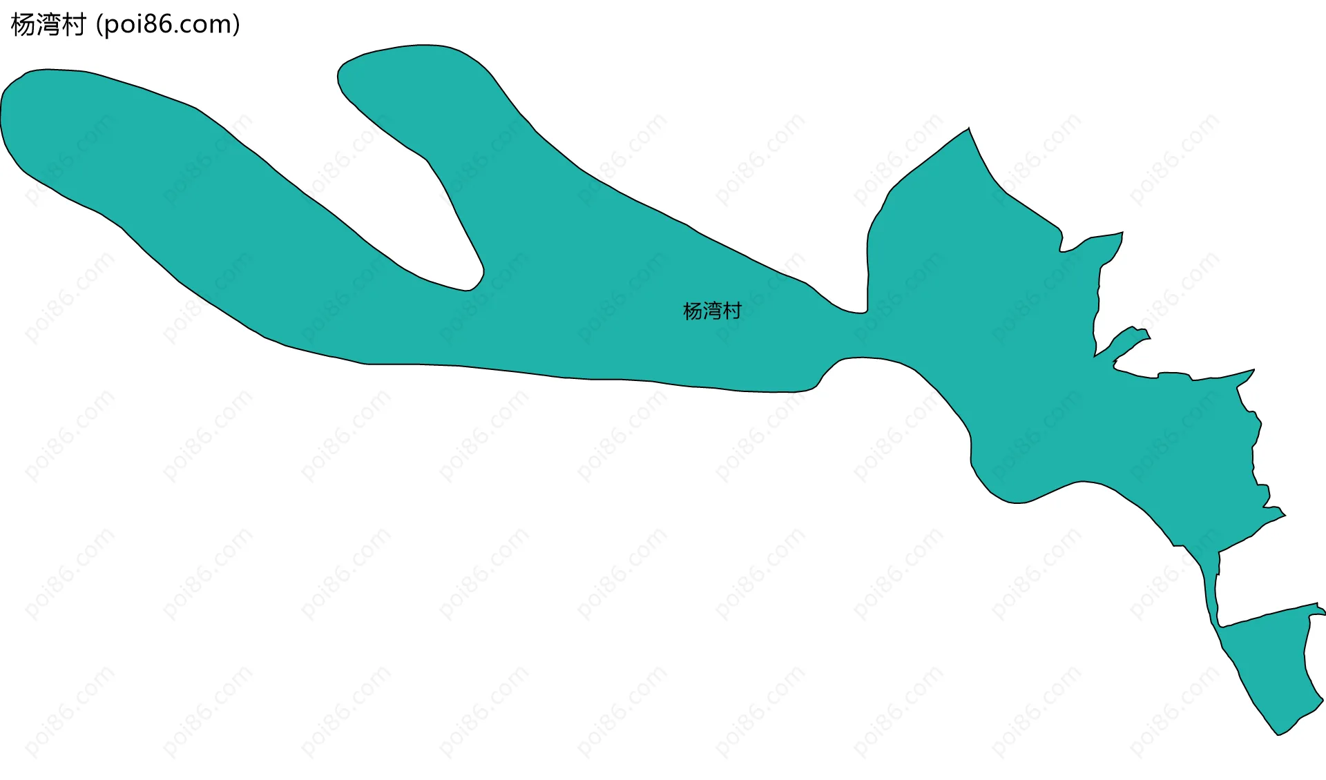 杨湾村边界地图