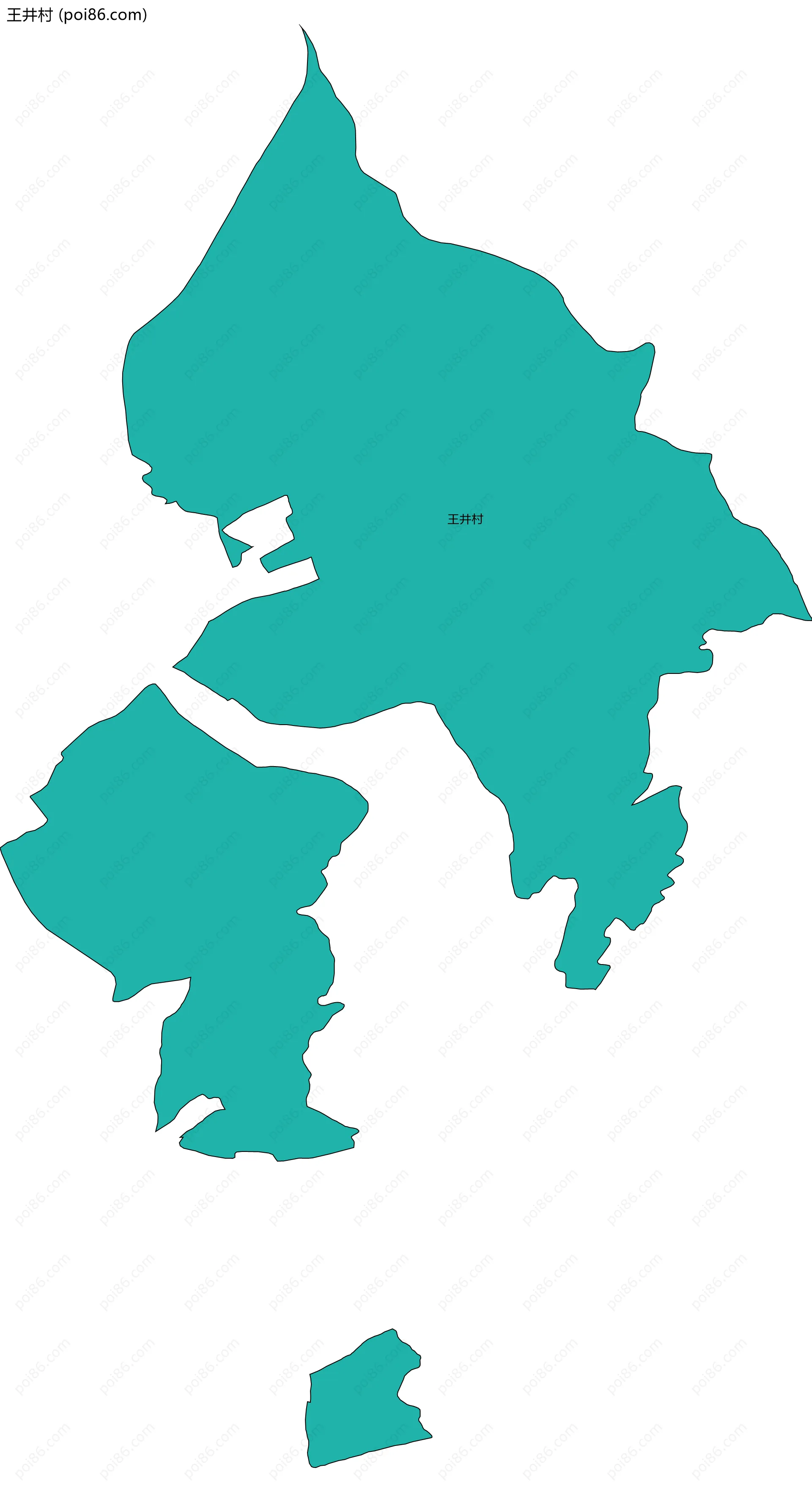 王井村边界地图