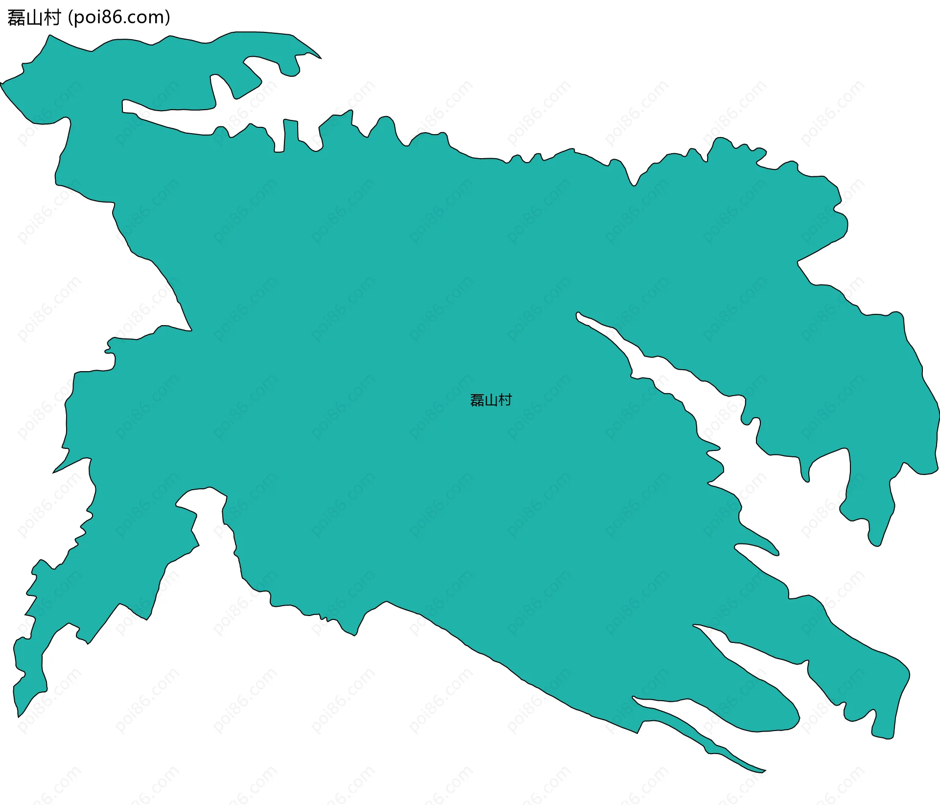 磊山村边界地图