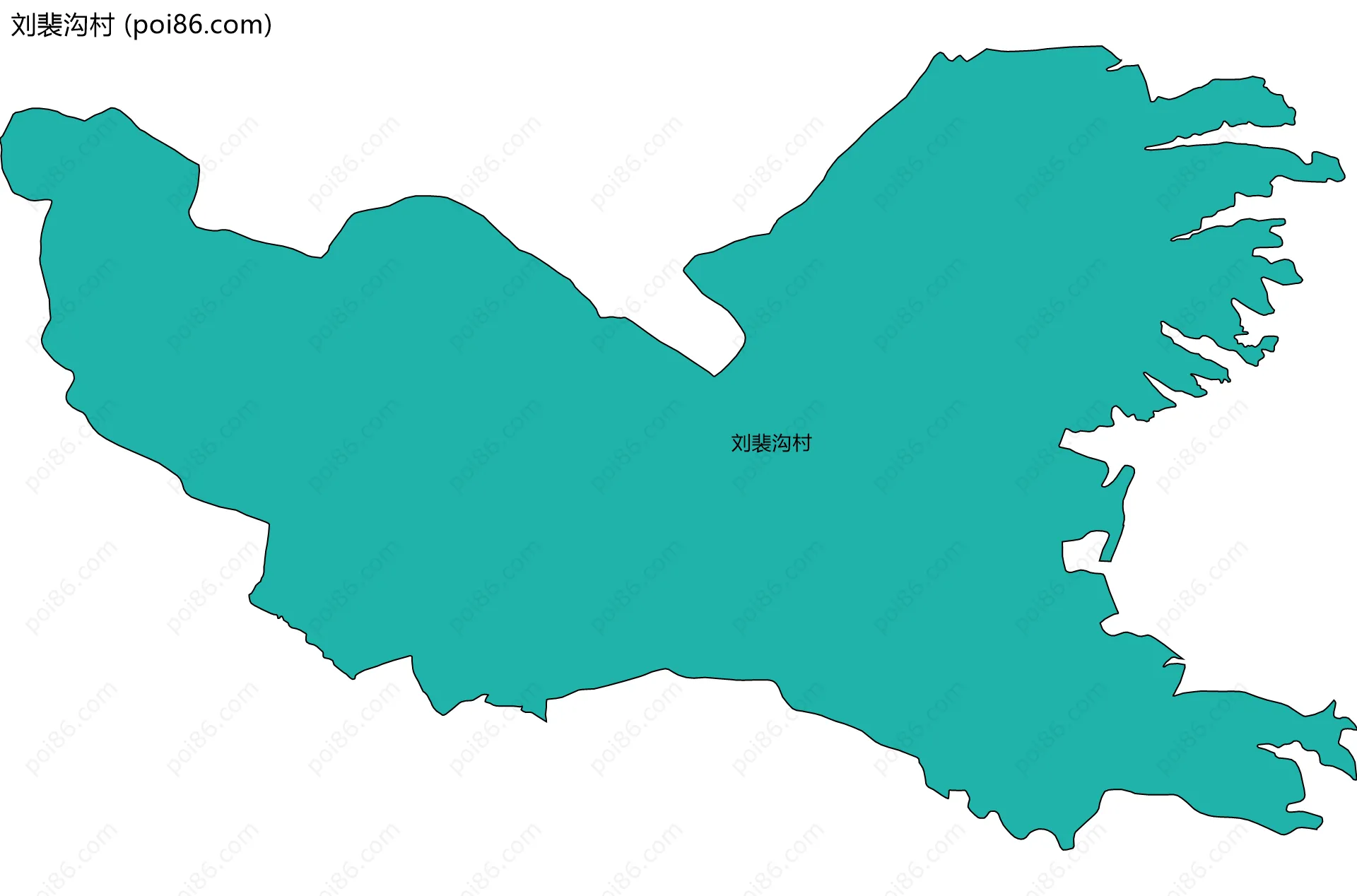 刘裴沟村边界地图