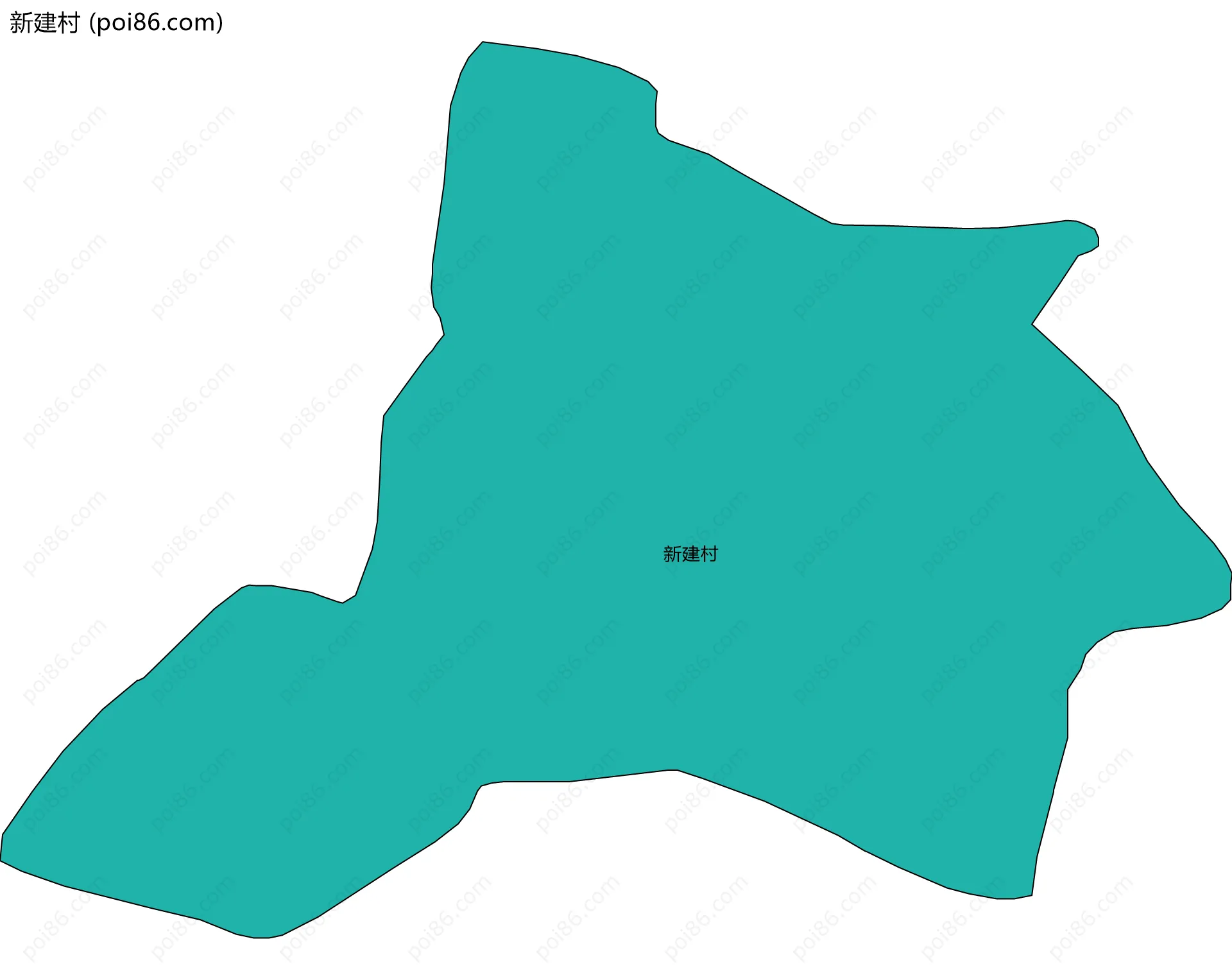 新建村边界地图