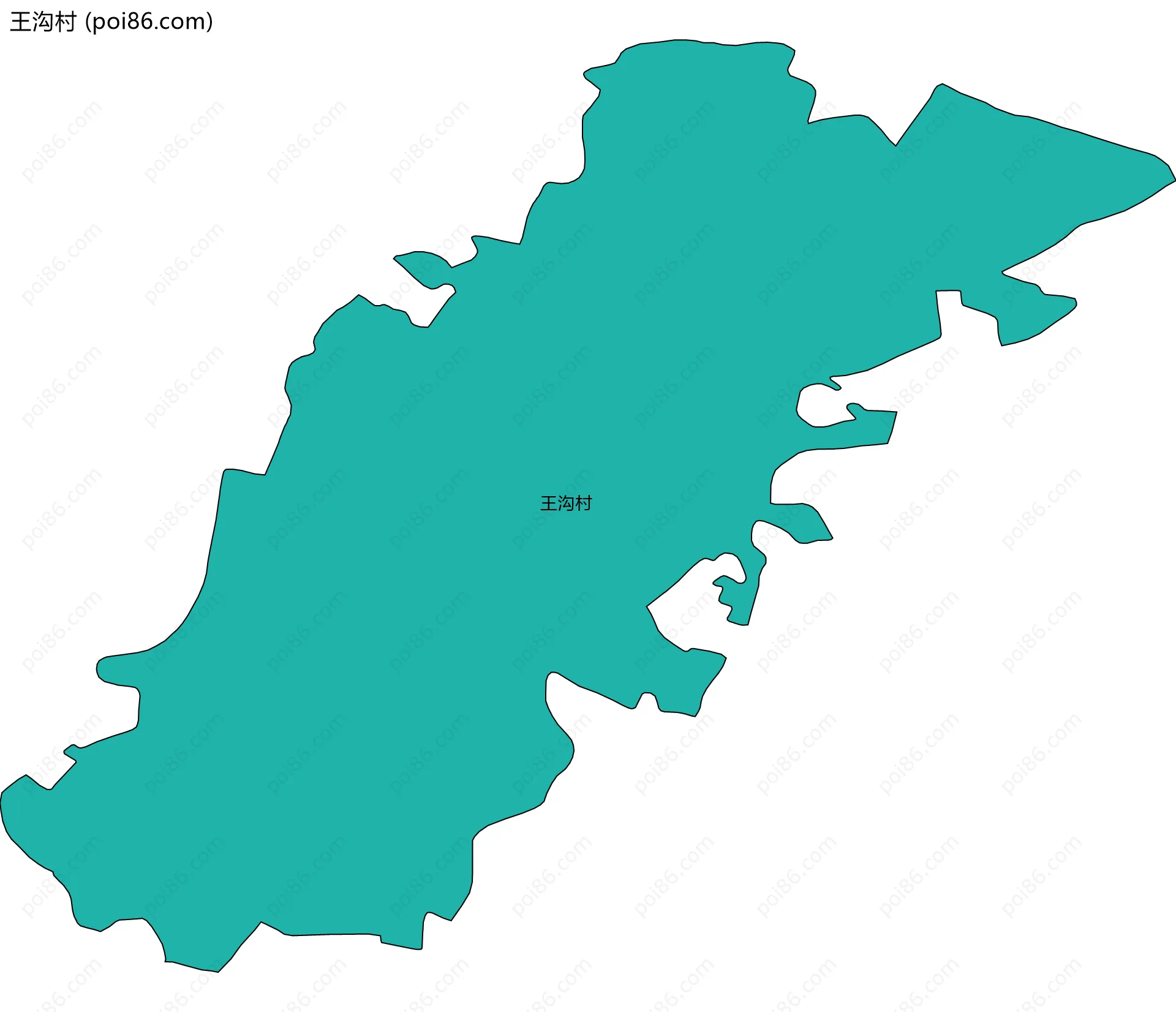 王沟村边界地图