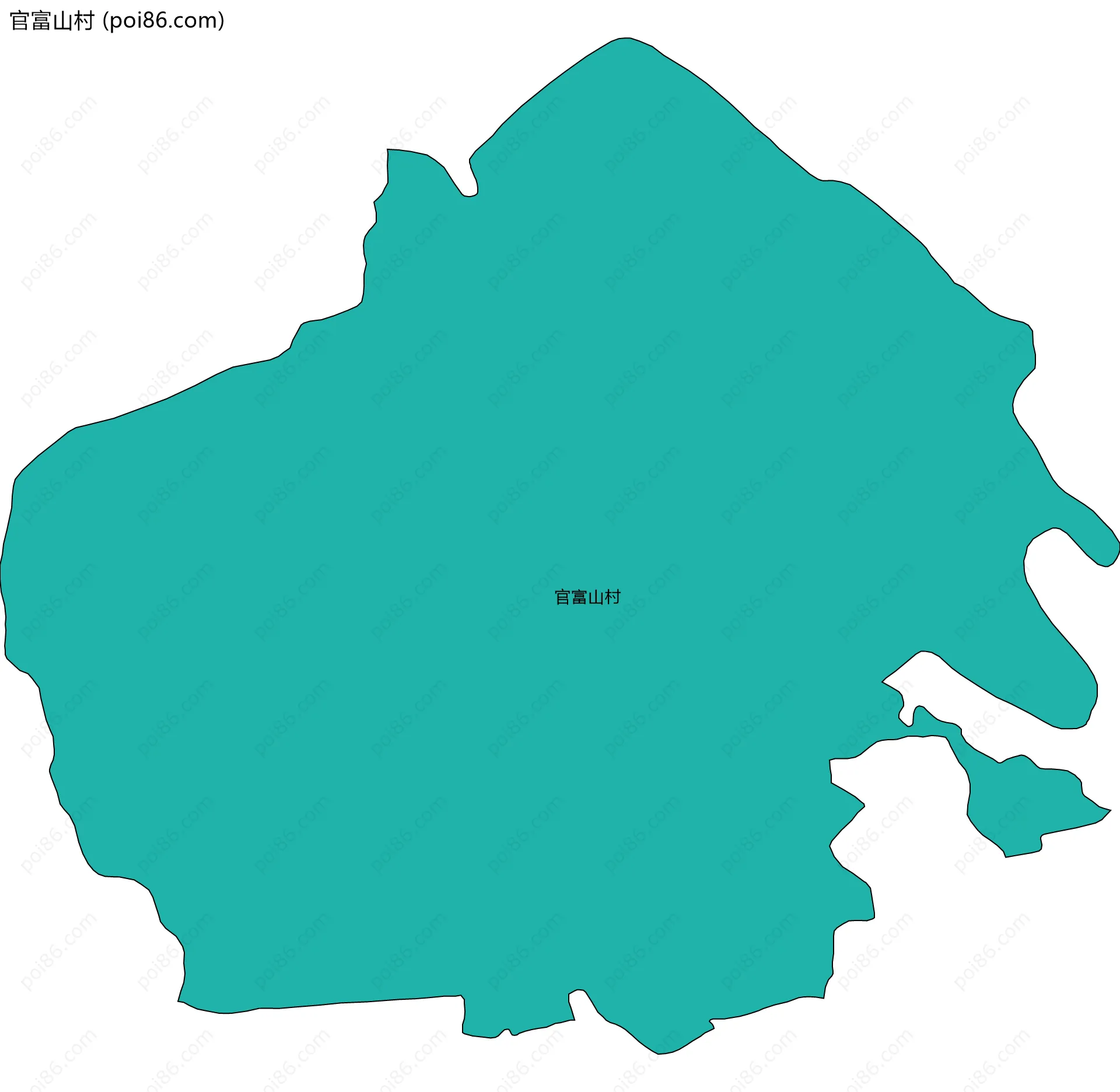 官富山村边界地图