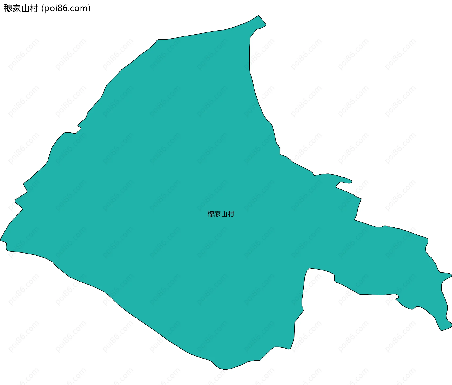 穆家山村边界地图