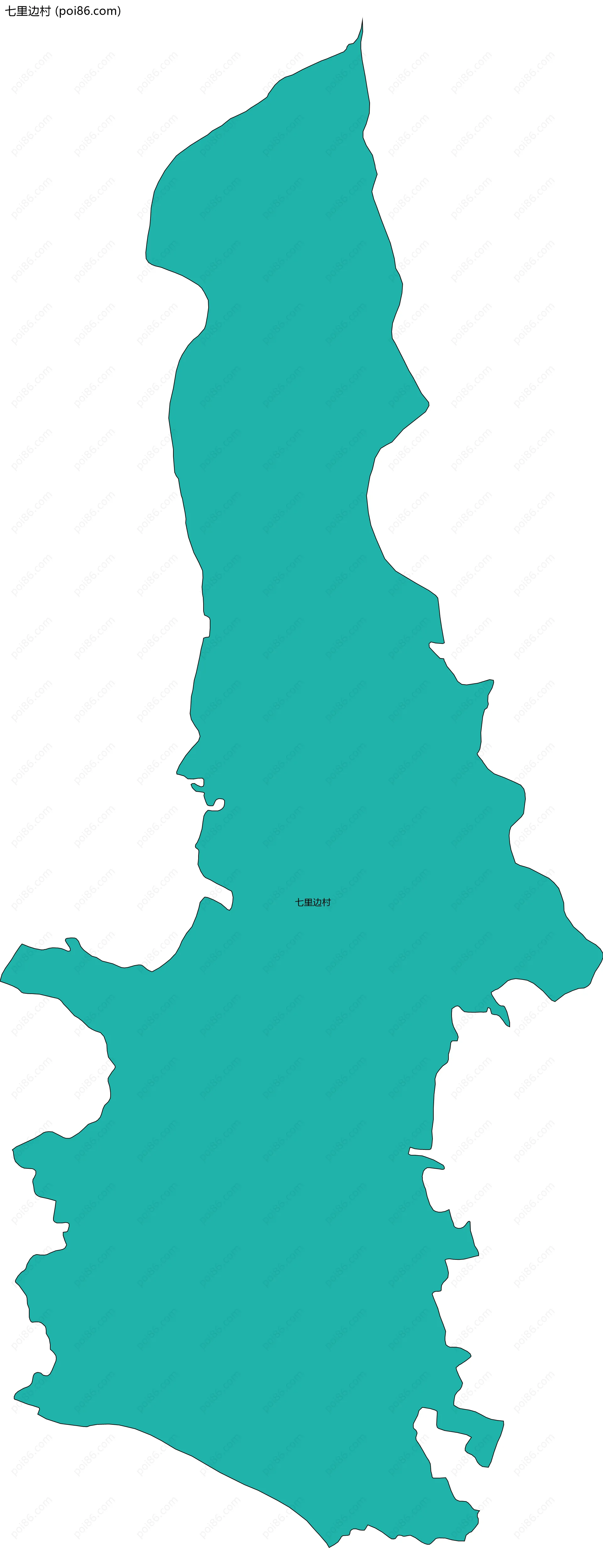七里边村边界地图
