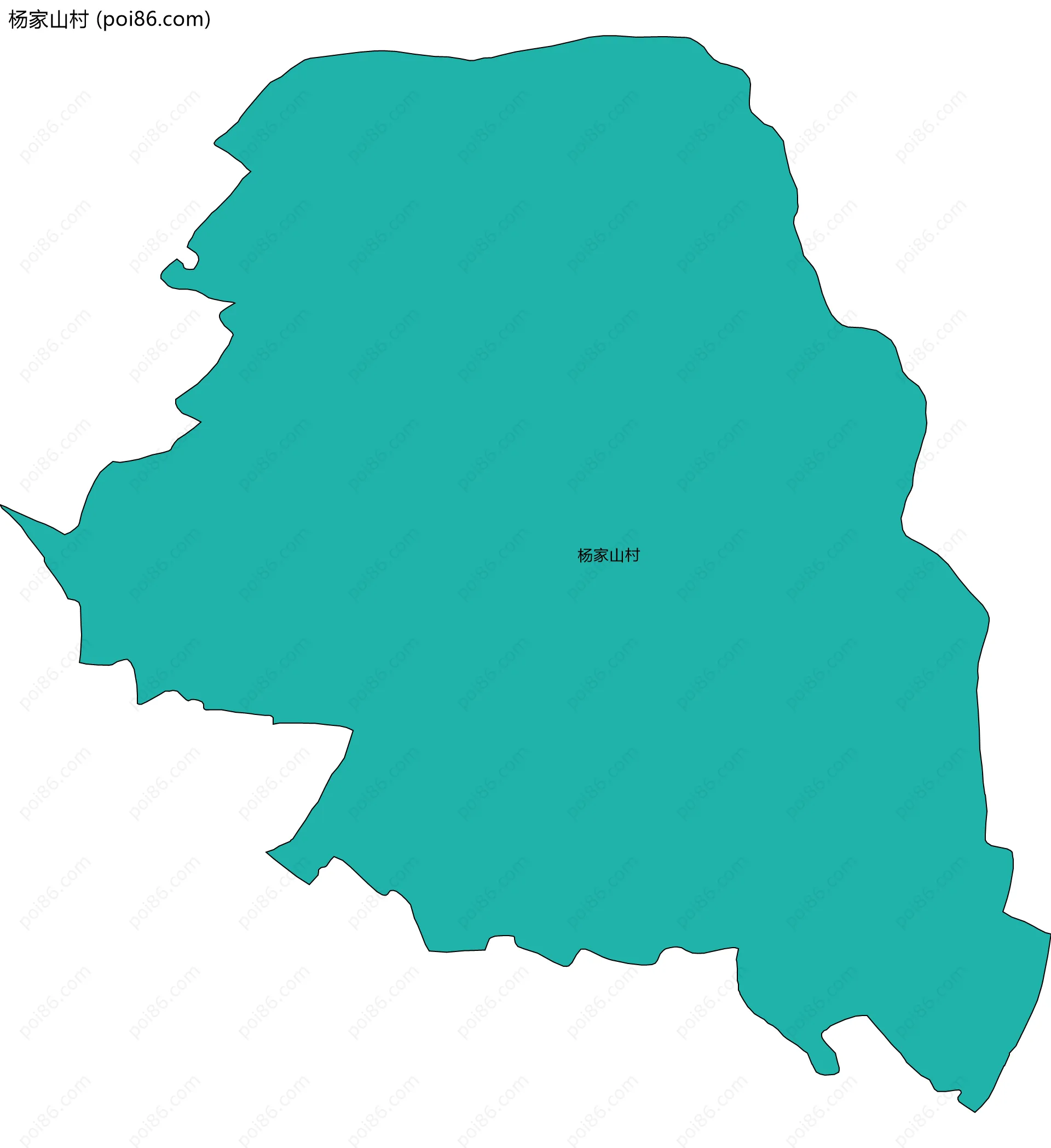 杨家山村边界地图