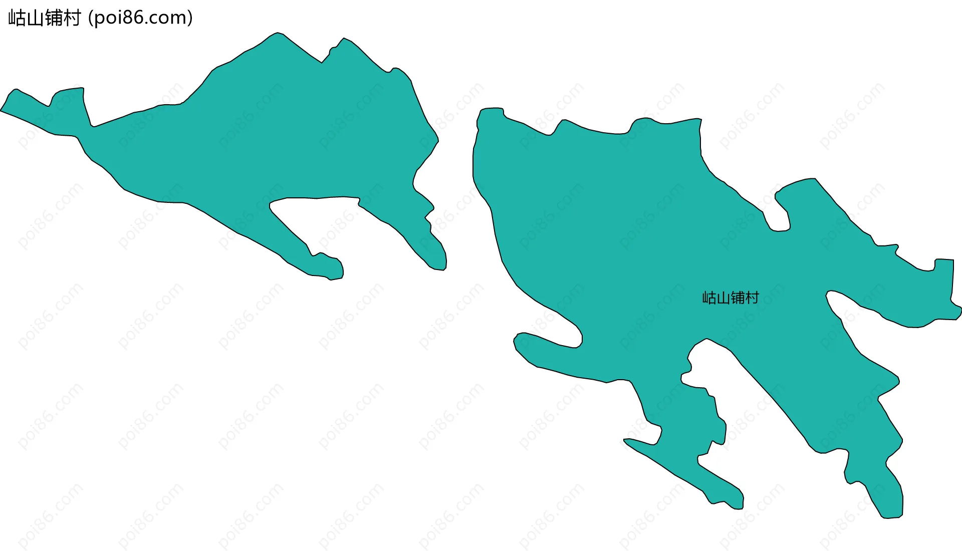 岵山铺村边界地图