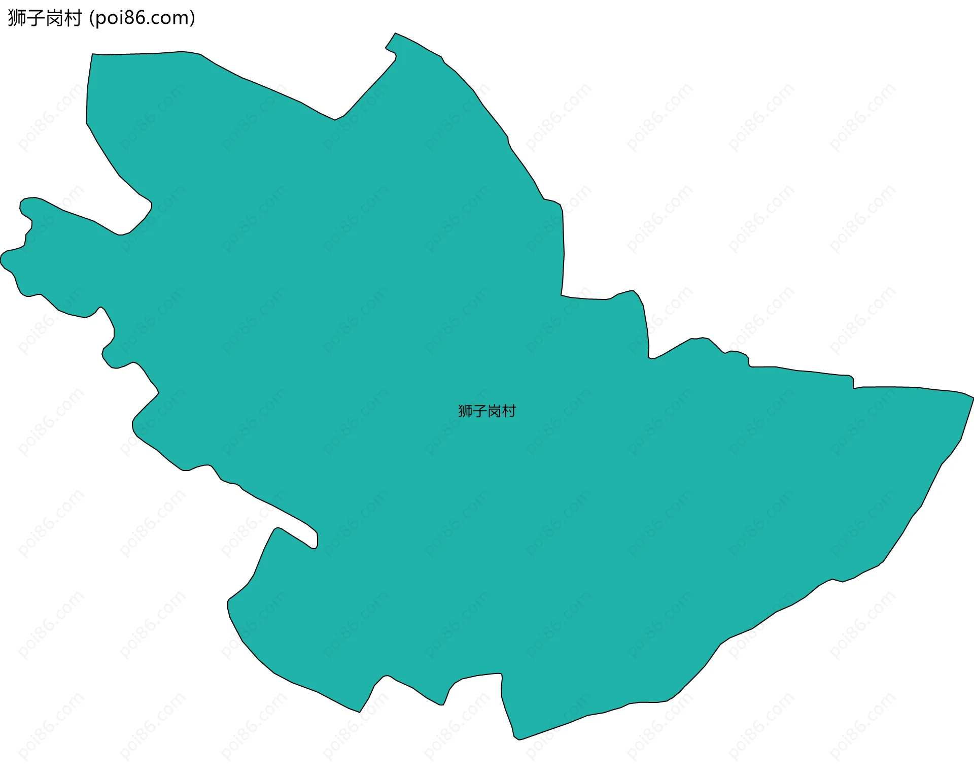 狮子岗村边界地图