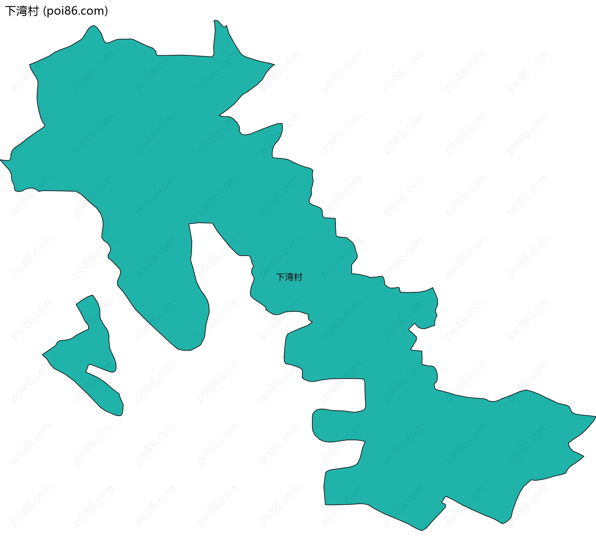 下湾村边界地图