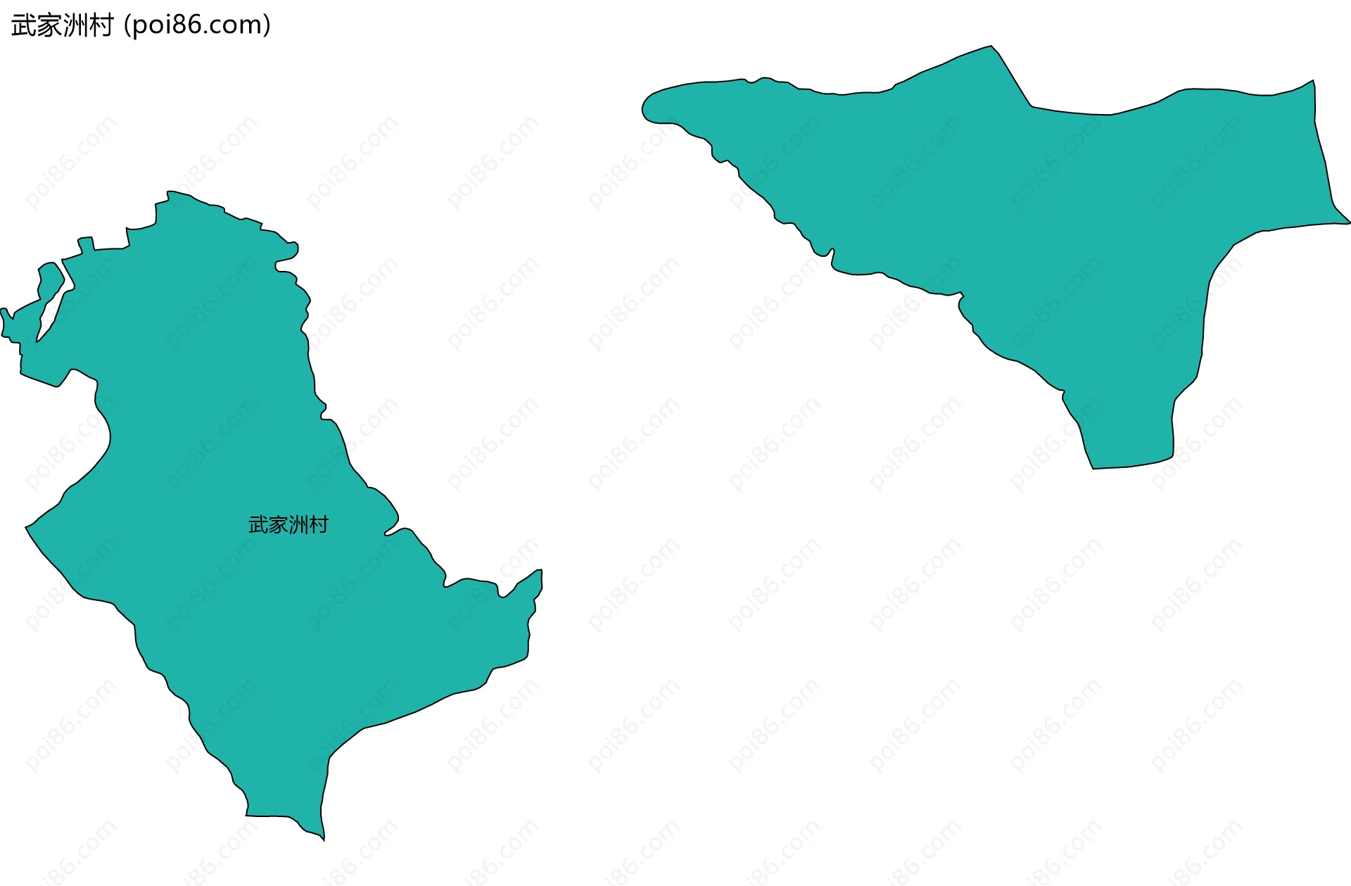 武家洲村边界地图